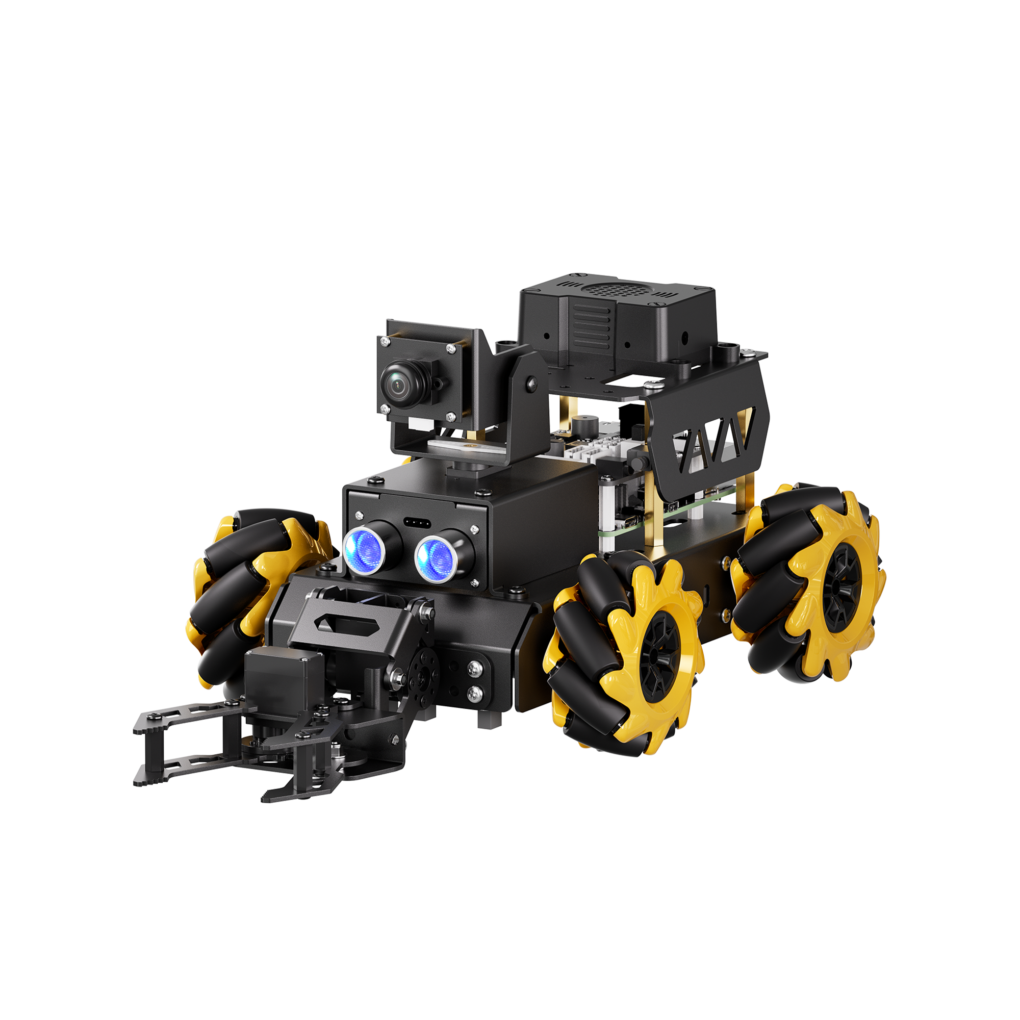 Hiwonder TurboPi Raspberry Pi Robot Car ROS2 with Mecanum Wheels, AI Vision & Tracking, Multimodal Large AI Model ChatGPT / Gemini / Grok / Llama, and Voice Interaction