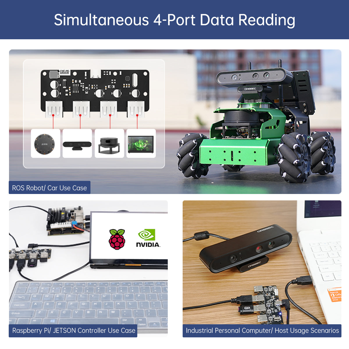 USB Hub ROS Car 1 to 4 Expansion Board HUB Expansion Dock JETSON NANO Raspberry Pi Module