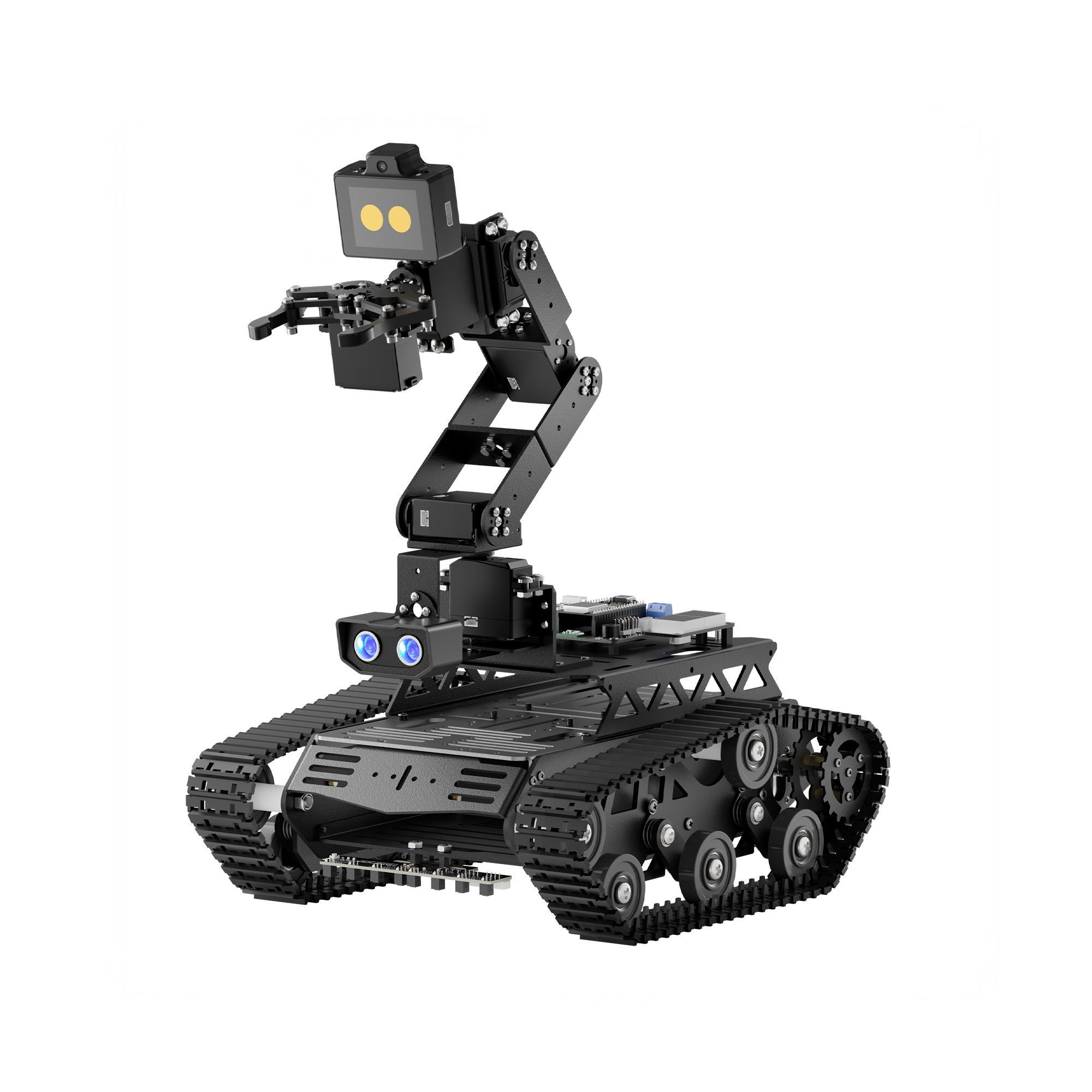 Hiwonder Tankbot Large AI Model Tank Robot Car with Robotic Arm, ESP32 Controller, Vision & Voice Interaction