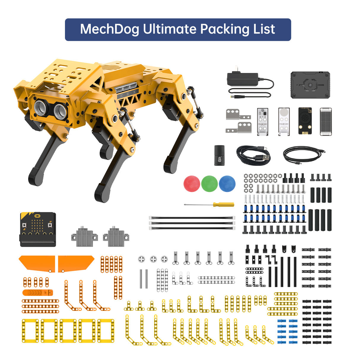 MechDog Hiwonder Open Source AI Robot Dog with ESP32 Controller, High-Speed Coreless Servos Support Scratch, Arduino, and Python Programming