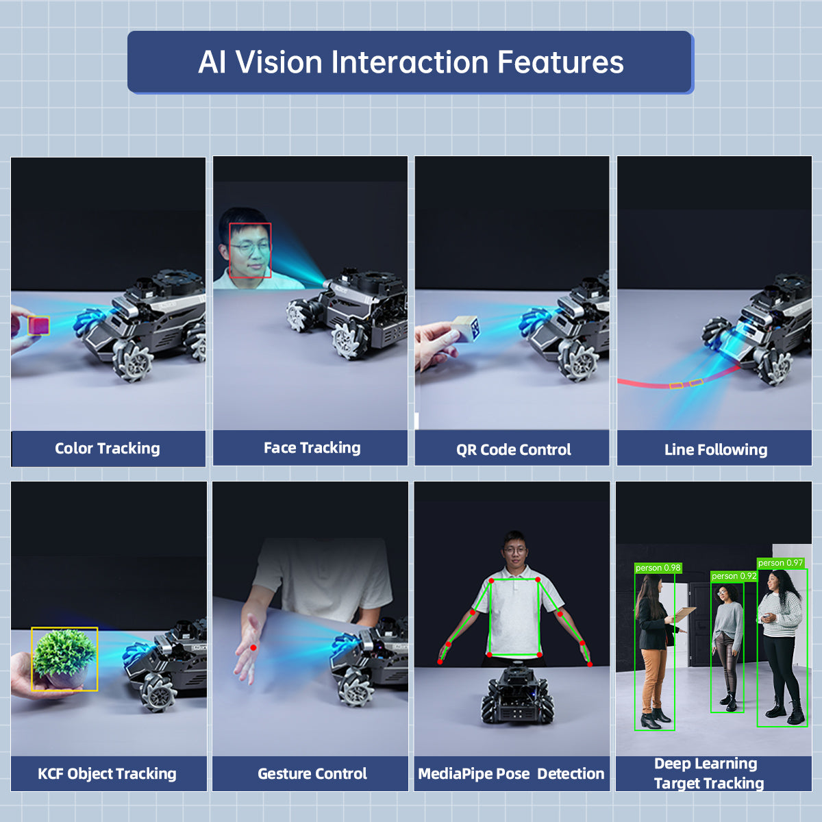ROSOrin: Real-time target tracking with pan-tilt locking and 3D depth-based intelligent following