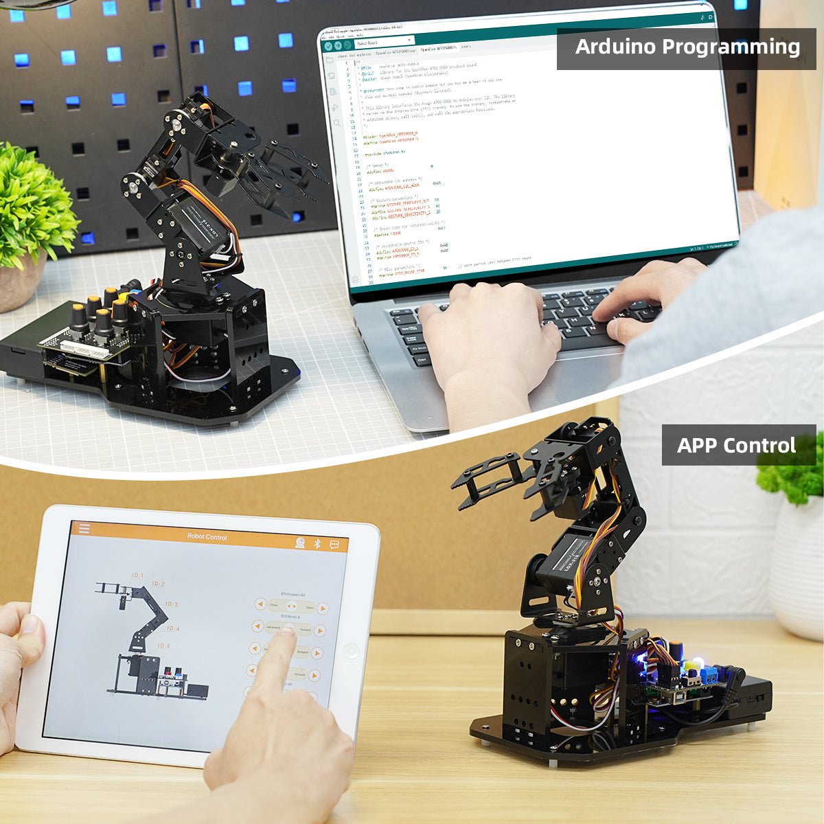 miniArm Open Source AI Robotic Arm Support Sensor Expansion, Arduino Programming