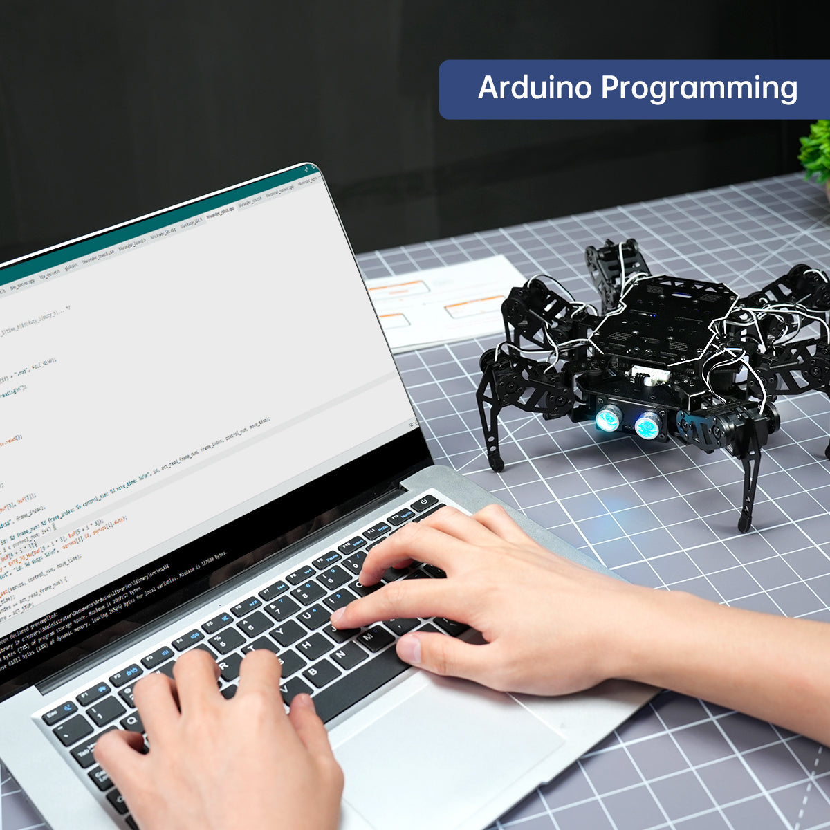 Hiwonder miniHexa AI Hexapod Robot with AI Vision & Voice Interaction, Support Arduino Programming & Sensor Expansion