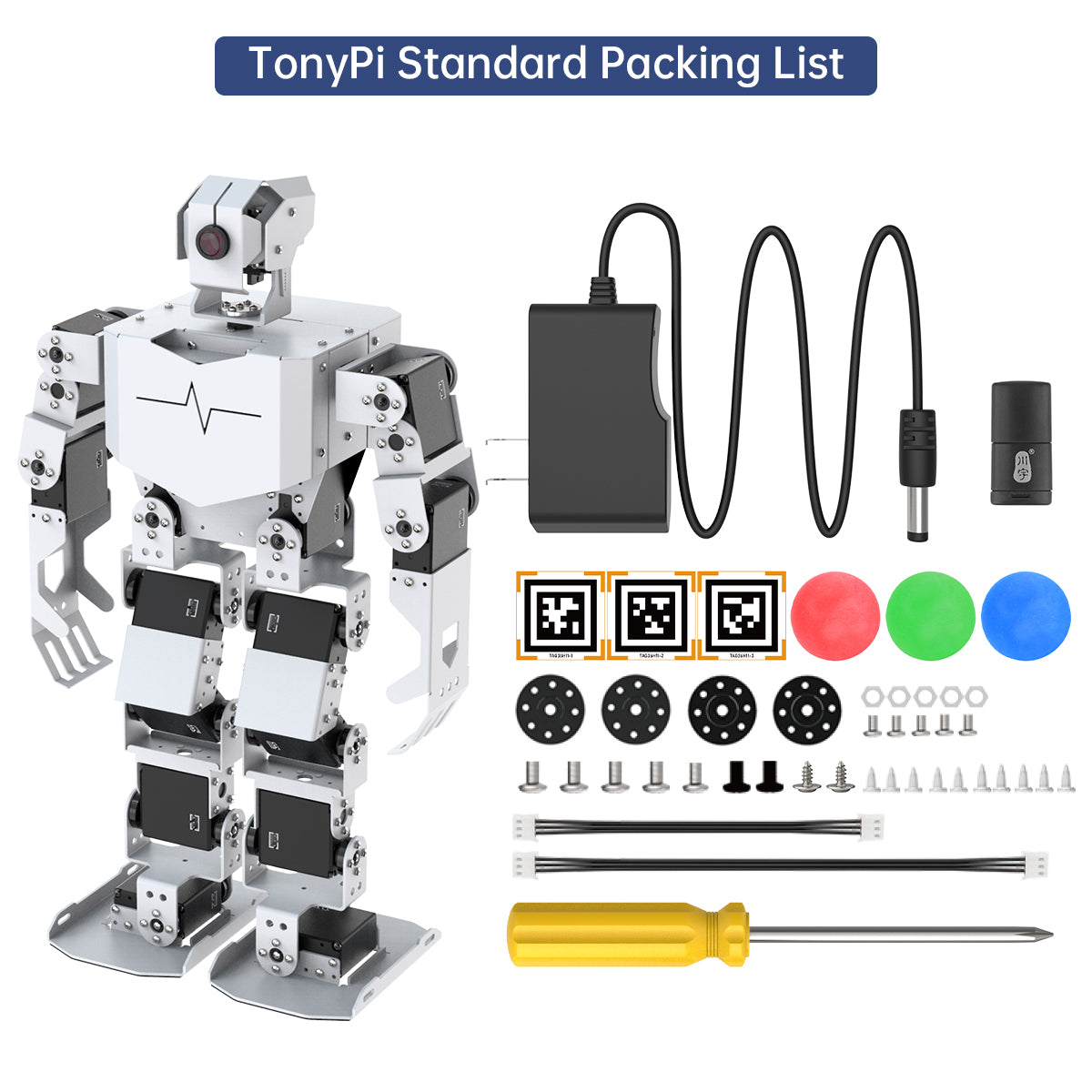 TonyPi Hiwonder AI Intelligent Vision Humanoid Robot Powered by Raspberry Pi 4B 4GB