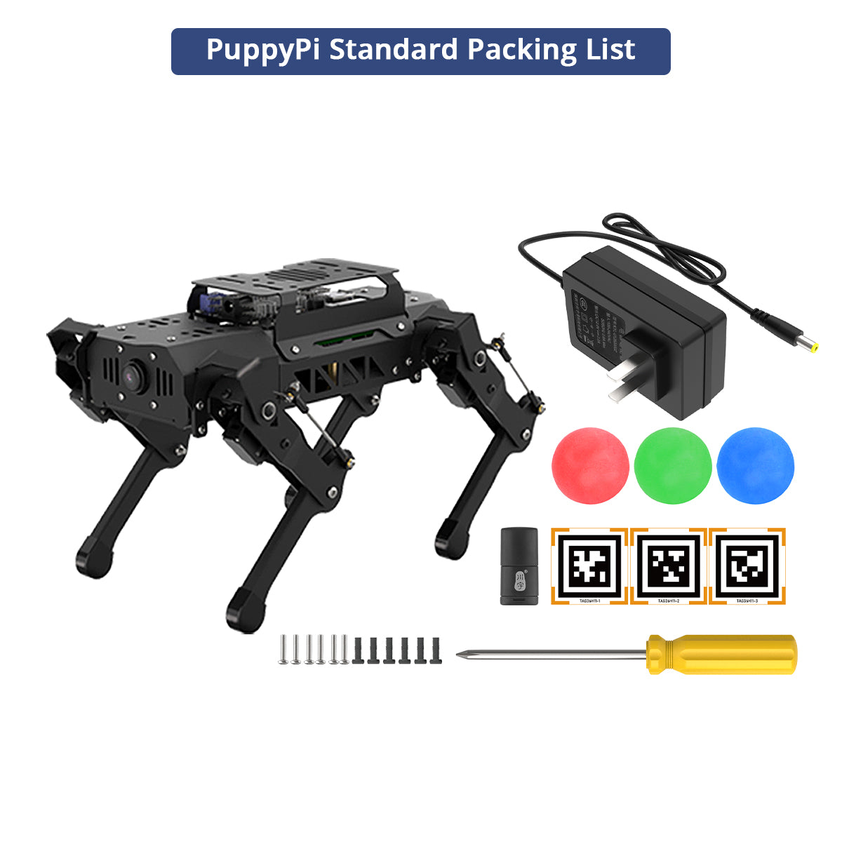 Hiwonder PuppyPi ROS Quadruped Robot with Raspberry Pi, Integrated with AI Large Model (ChatGPT), Supports AI Vision, Voice Interaction, LiDAR, and Robotic Arm Attachment