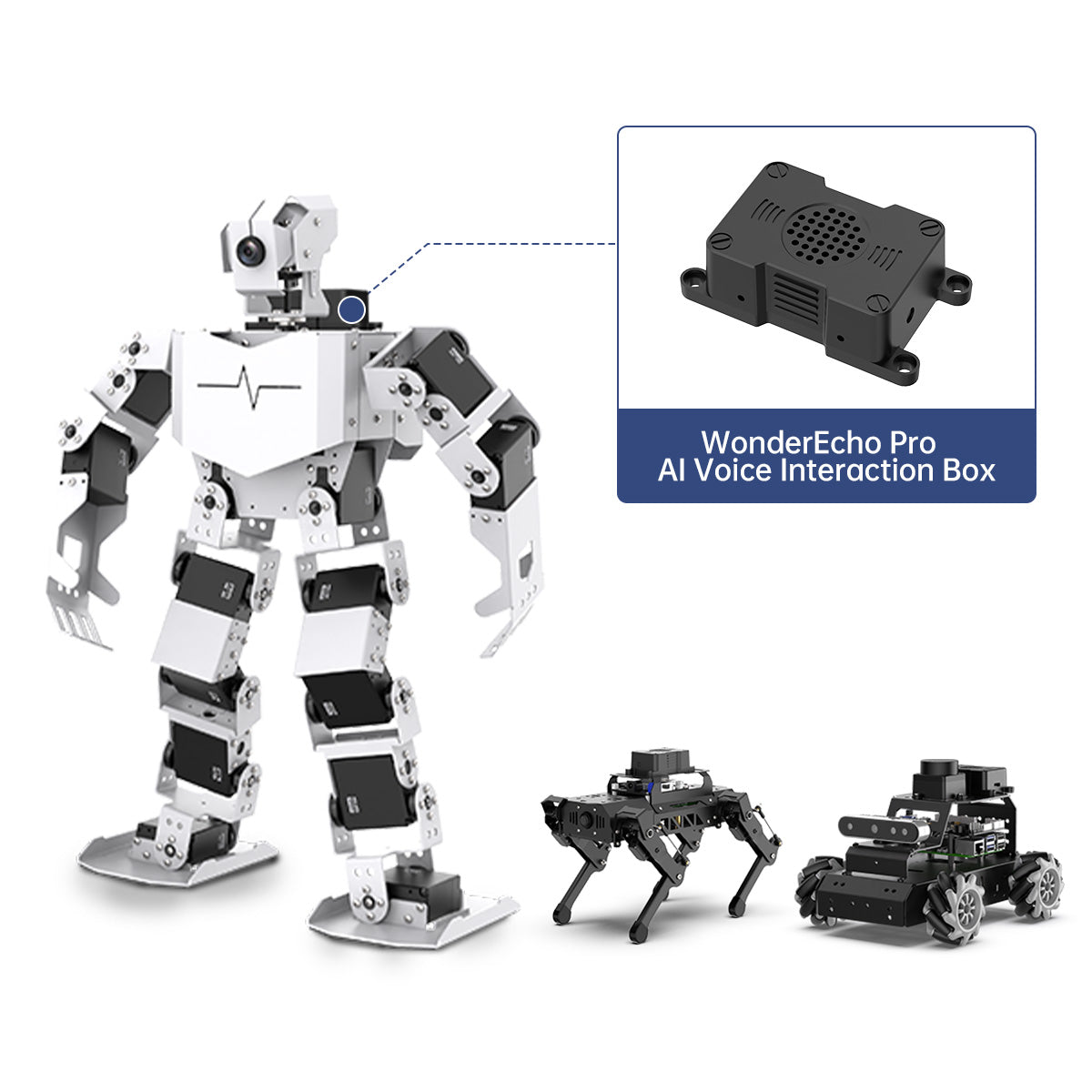 Hiwonder AI Upgrade Pack for 2025 Version Raspberry Pi Robots Integrated with Large AI Model and AI Voice Interaction