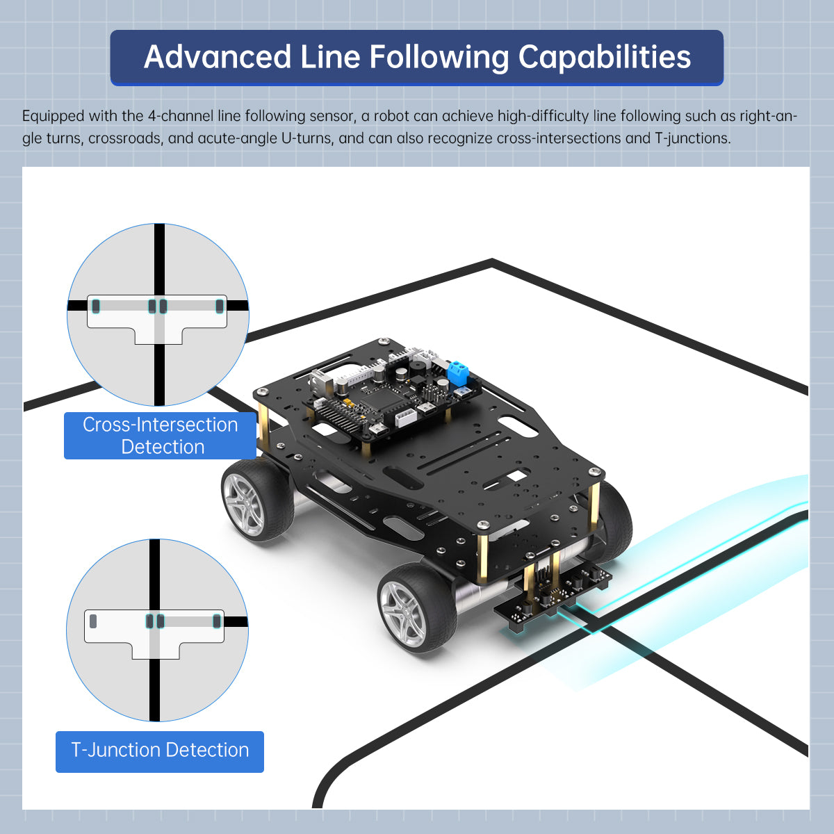Hiwonder 4-Channel IR Line Follower Sensor Module Tracking & Obstacle