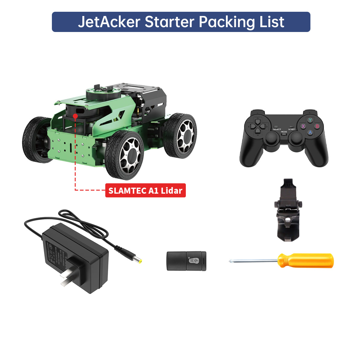 Hiwonder JetAcker AI Robot Kit – NVIDIA Jetson-Powered ROS1/ROS2 Educational Coding Robot with multimodal AI model (ChatGPT), Voice Control, AI Vision Interaction & SLAM