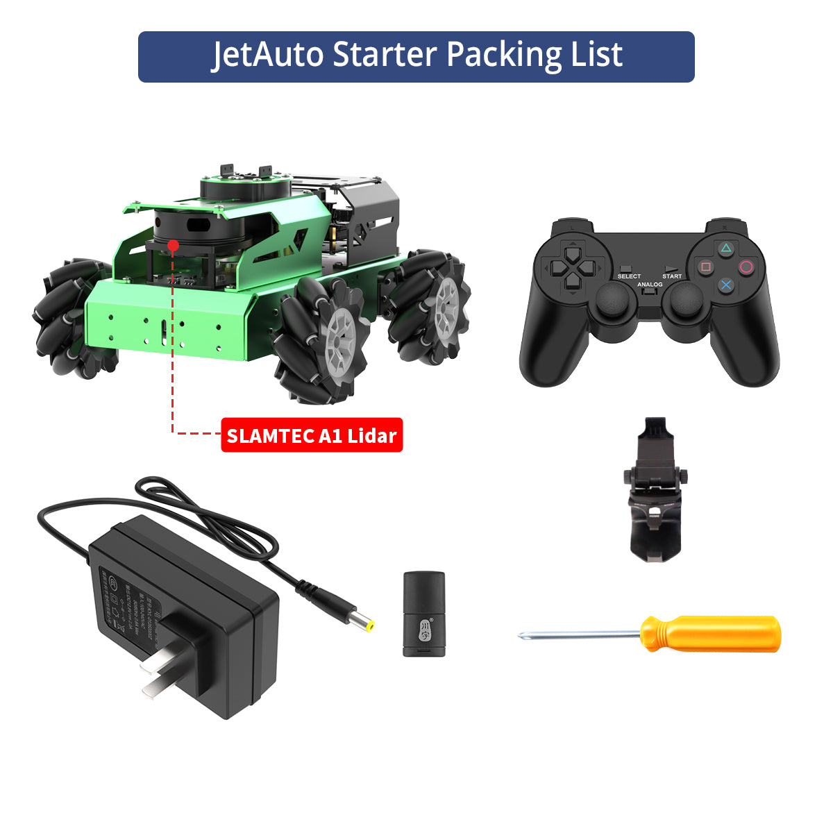 Hiwonder JetAuto AI Robot Kit – NVIDIA Jetson-Powered ROS1/ROS2 Educational Robot with multimodal AI model (ChatGPT), Voice Control, SLAM & AI Vision