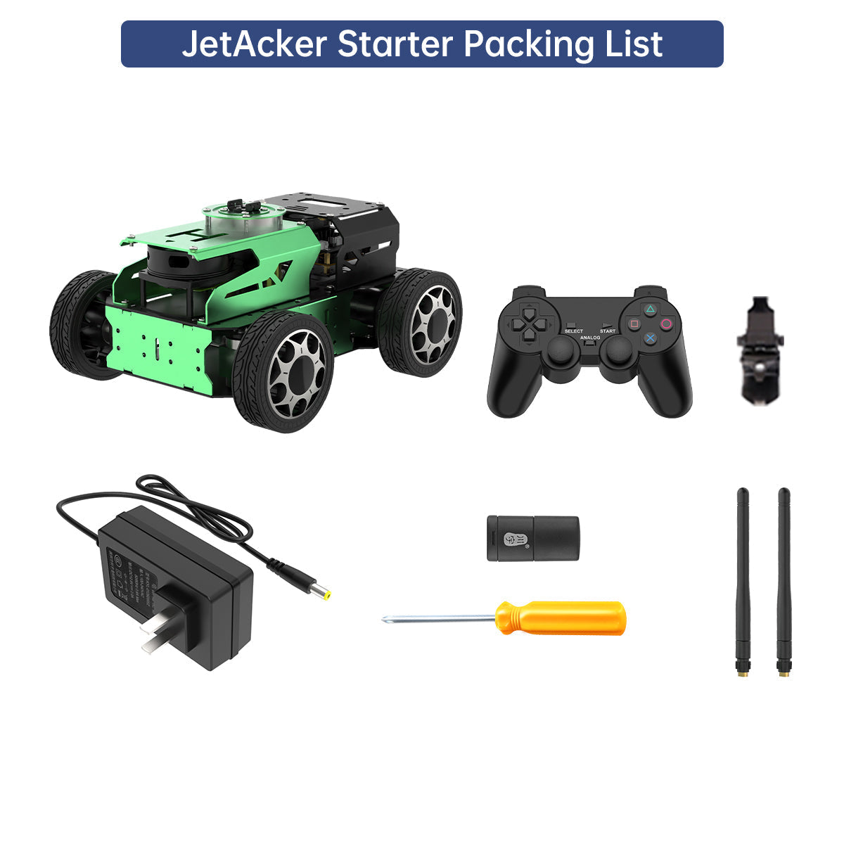JetAcker ROS Education Robot Car with Ackerman Structure Powered by Jetson Nano B01 Autonomous Driving SLAM Mapping Navigation Learning Teaching Kit