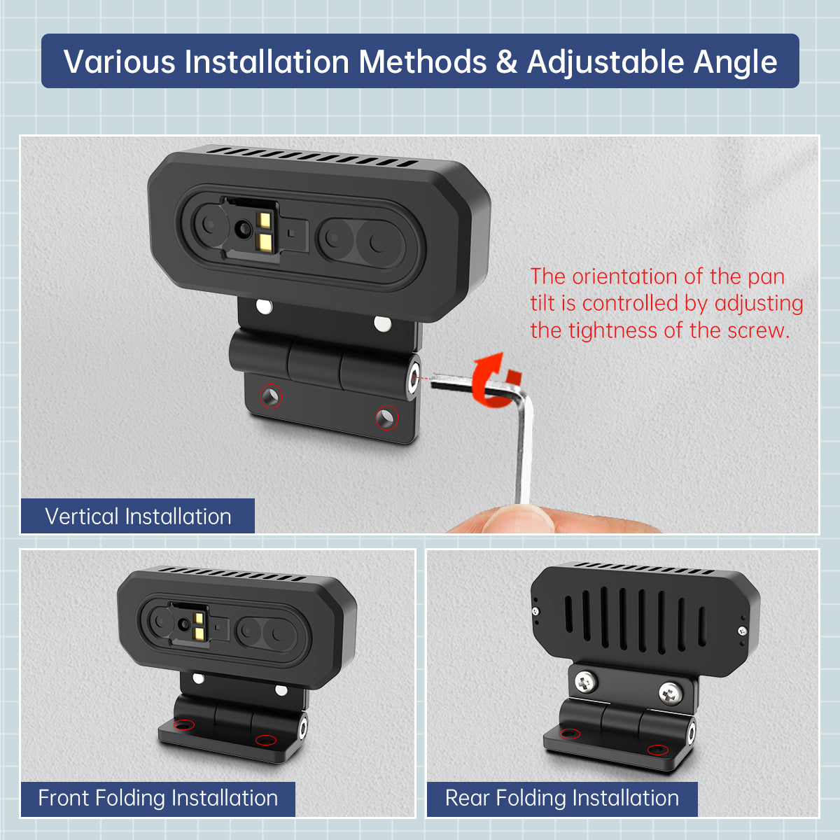 Various Installation Methods & Adjustable Angle