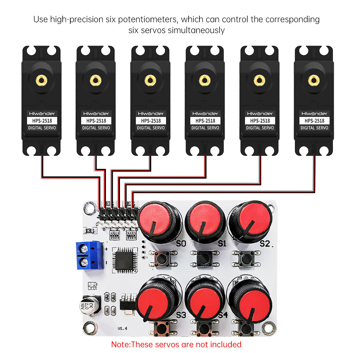 Hiwonder 6 Channel Digital Servo Tester with Over-Current Protection