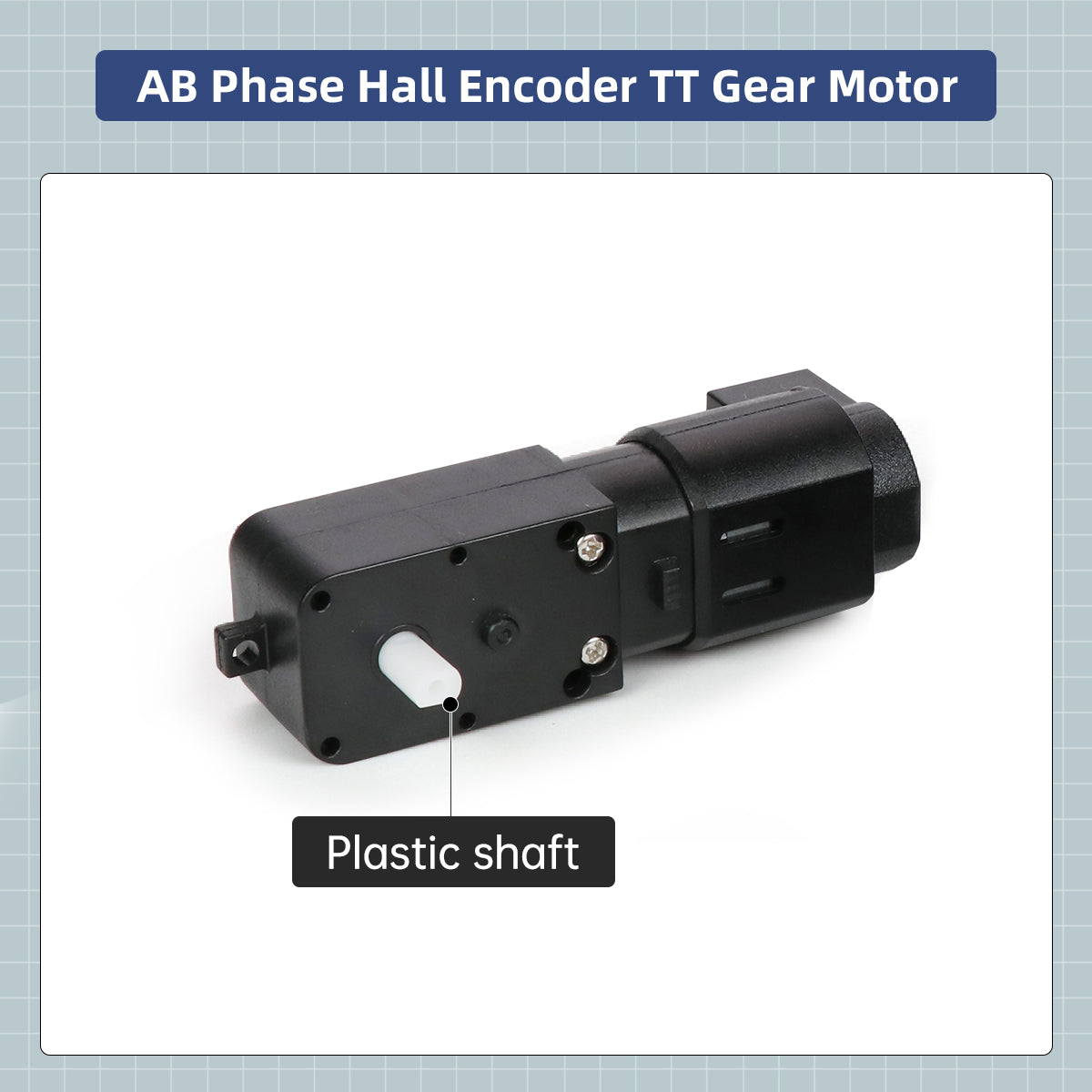 Hiwonder DC Motor TT Geared Motor Plastic Axis with AB Phase Encoder