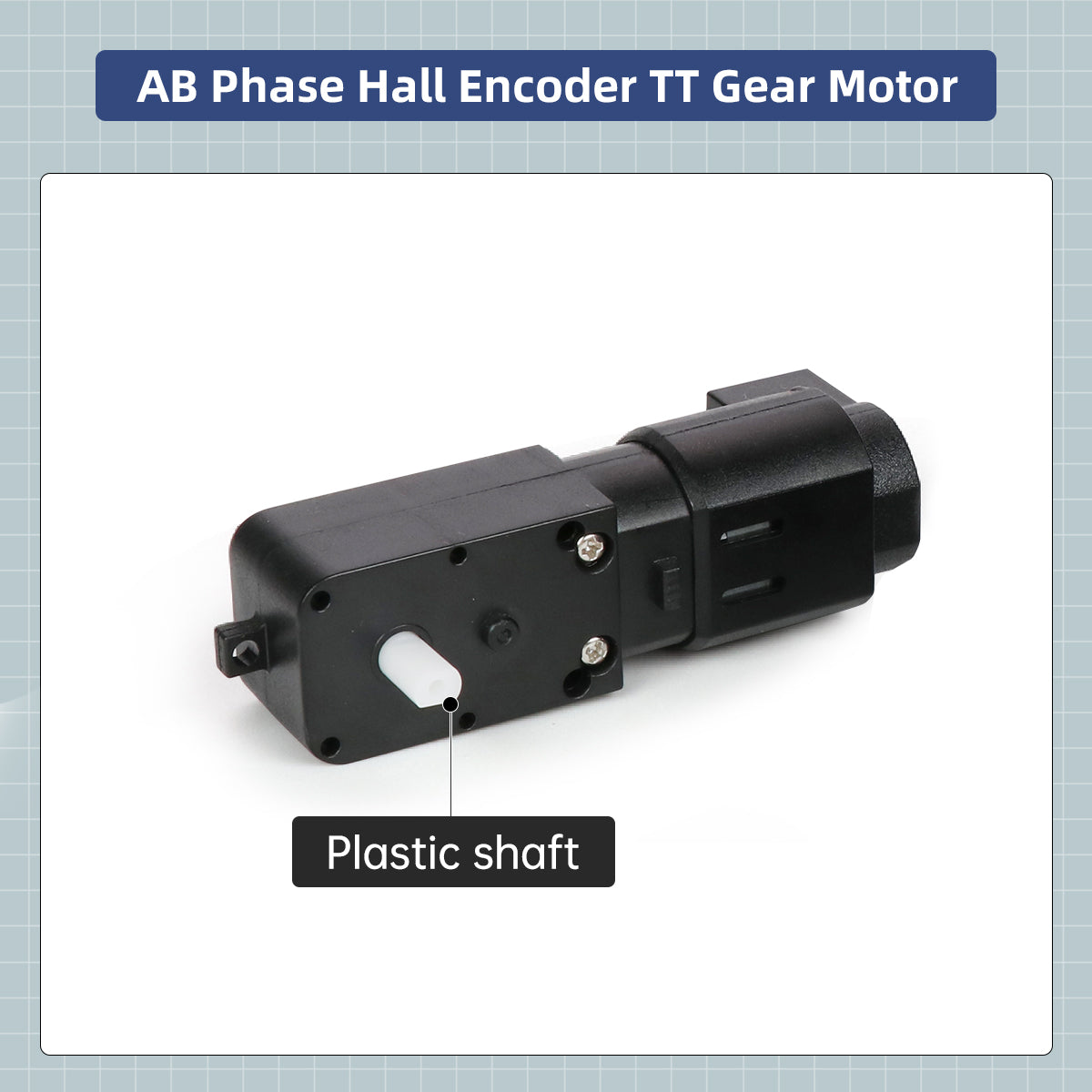 Ht Hall Encoder TT Gear Motor Hall Encoder with Plastic Shaft 3V-12V 150RPM Ratio 1:42 ...