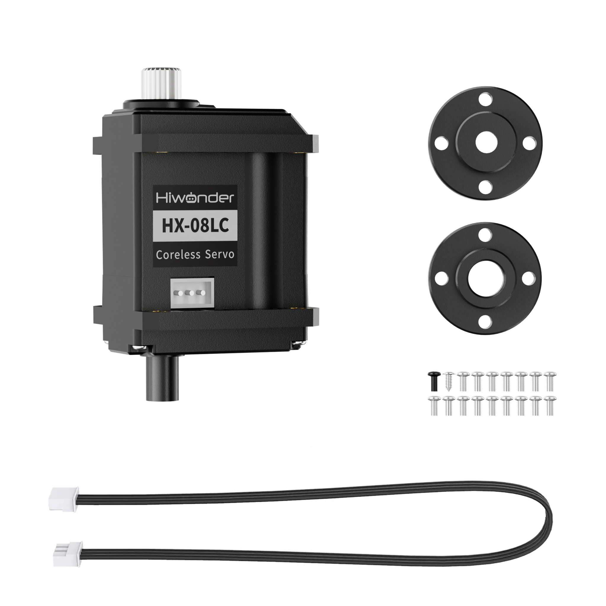 Hiwonder HX-08LC Micro Coreless Intelligent Serial Bus Servo 8 kg·cm High Torque & Speed, Dual-Shaft Full Metal Gear Motor for Embodied AI Robots