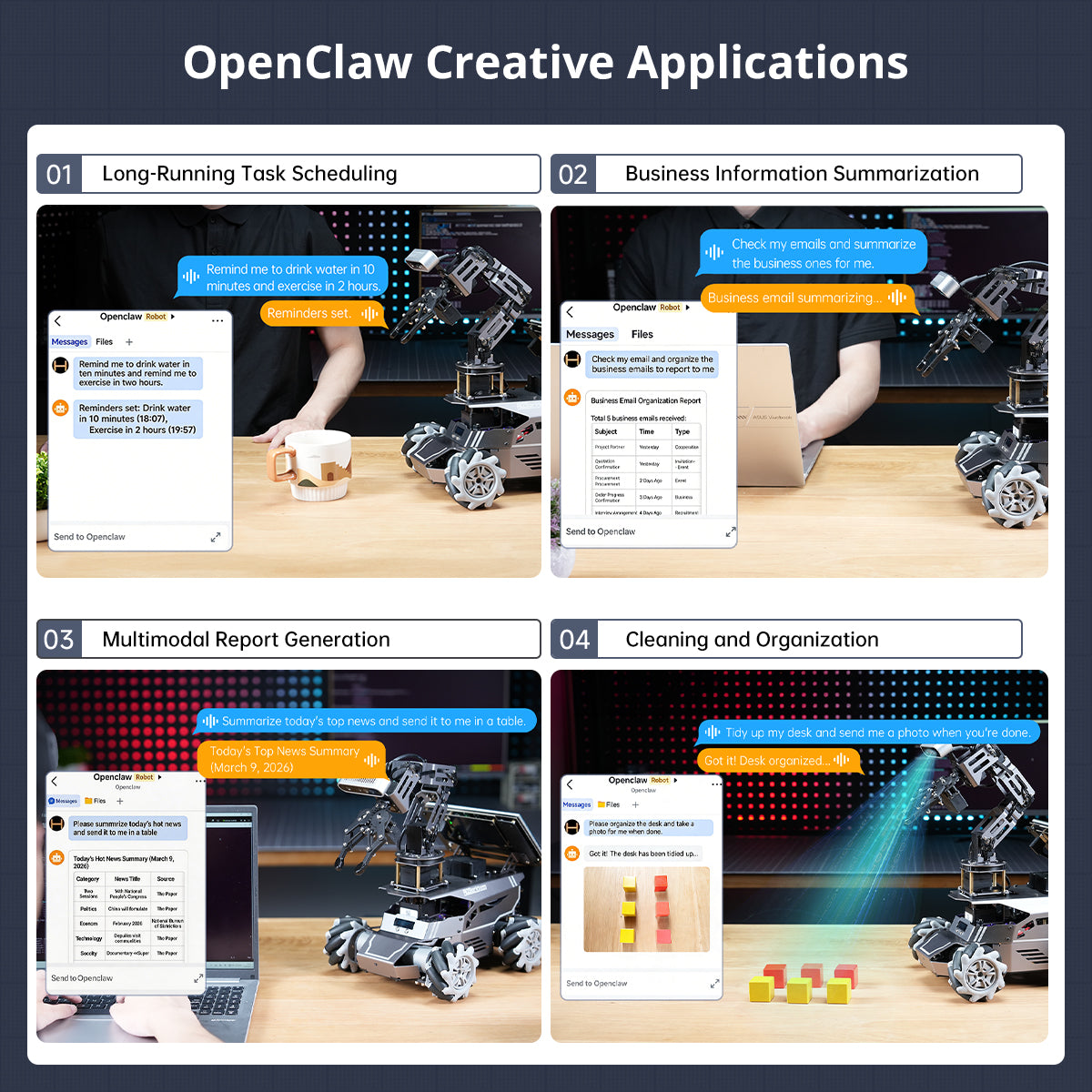 Hiwonder ROSOrin Pro ROS2 Smart Car with Jetson/Raspberry Pi, Multimodal Large AI Models & OpenClaw, 3D Vision, SLAM Mapping & Navigation, Robotic Arm