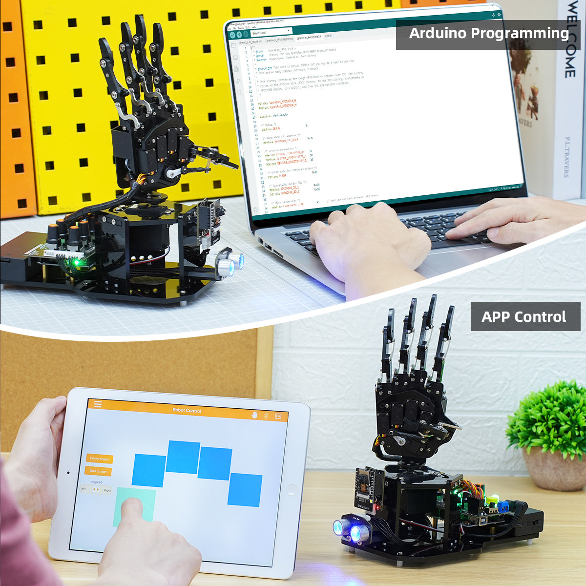 uHand UNO PC software action group editing Arduino IDE programming