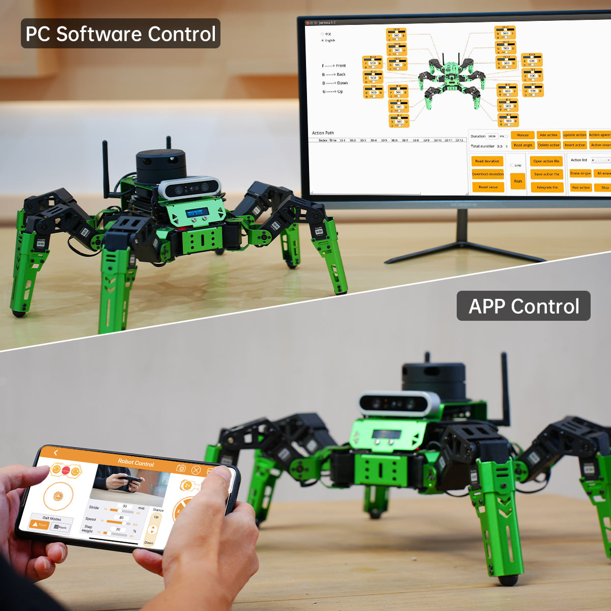 Hiwonder JetHexa ROS Hexapod Robot Kit Powered by Jetson Nano with Lidar Depth Camera Support SLAM Mapping and Navigation