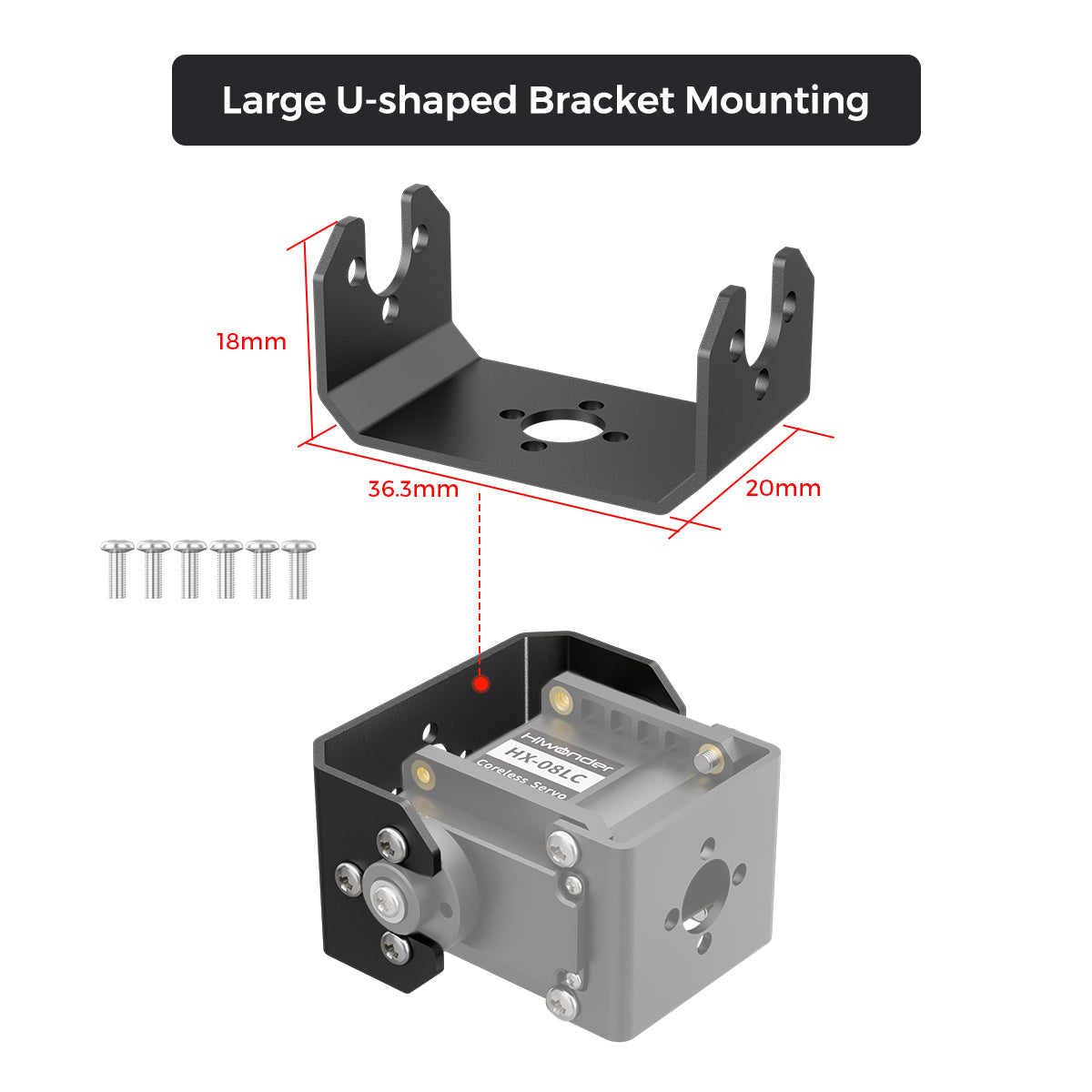 Hiwonder HX-08LC Micro Coreless Intelligent Serial Bus Servo 8 kg·cm High Torque & Speed, Dual-Shaft Full Metal Gear Motor for Embodied AI Robots