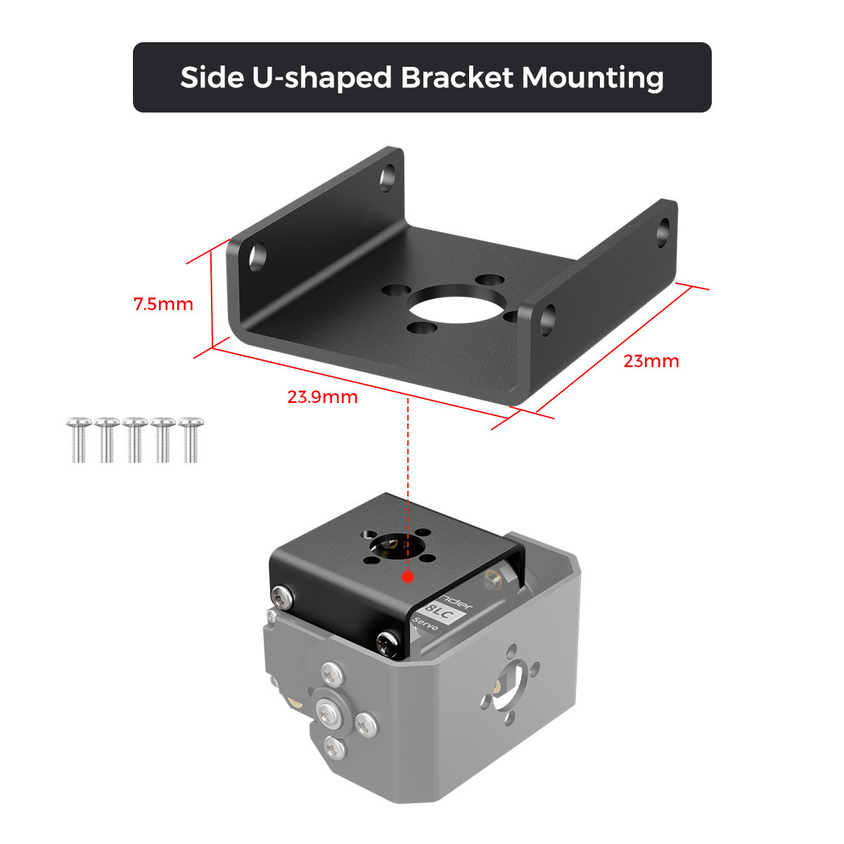 Hiwonder HX-08LC Micro Coreless Intelligent Serial Bus Servo 8 kg·cm High Torque & Speed, Dual-Shaft Full Metal Gear Motor for Embodied AI Robots