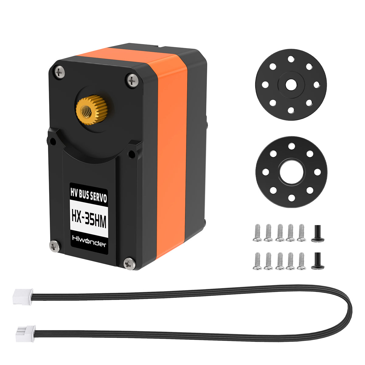 Hiwonder HX-35HM Serial Bus Servo with 360 Degrees Magnetic Encoder Double Shaft, 35KG Strong Torque and Data Feedback Function