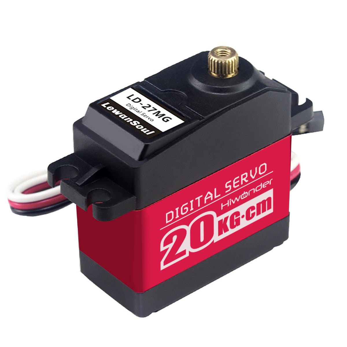 Hiwonder LD-27MG Full Metal Gear Digital Servo with 270 Control Angle, Aluminium Case for Robot RC Car