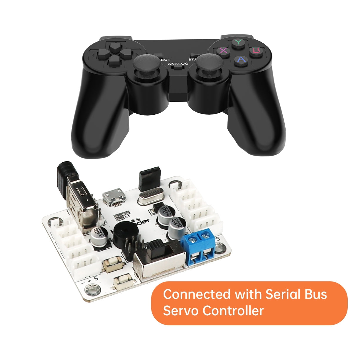 Hiwonder PS2 Wireless Controller Remote Control with USB Receiver
