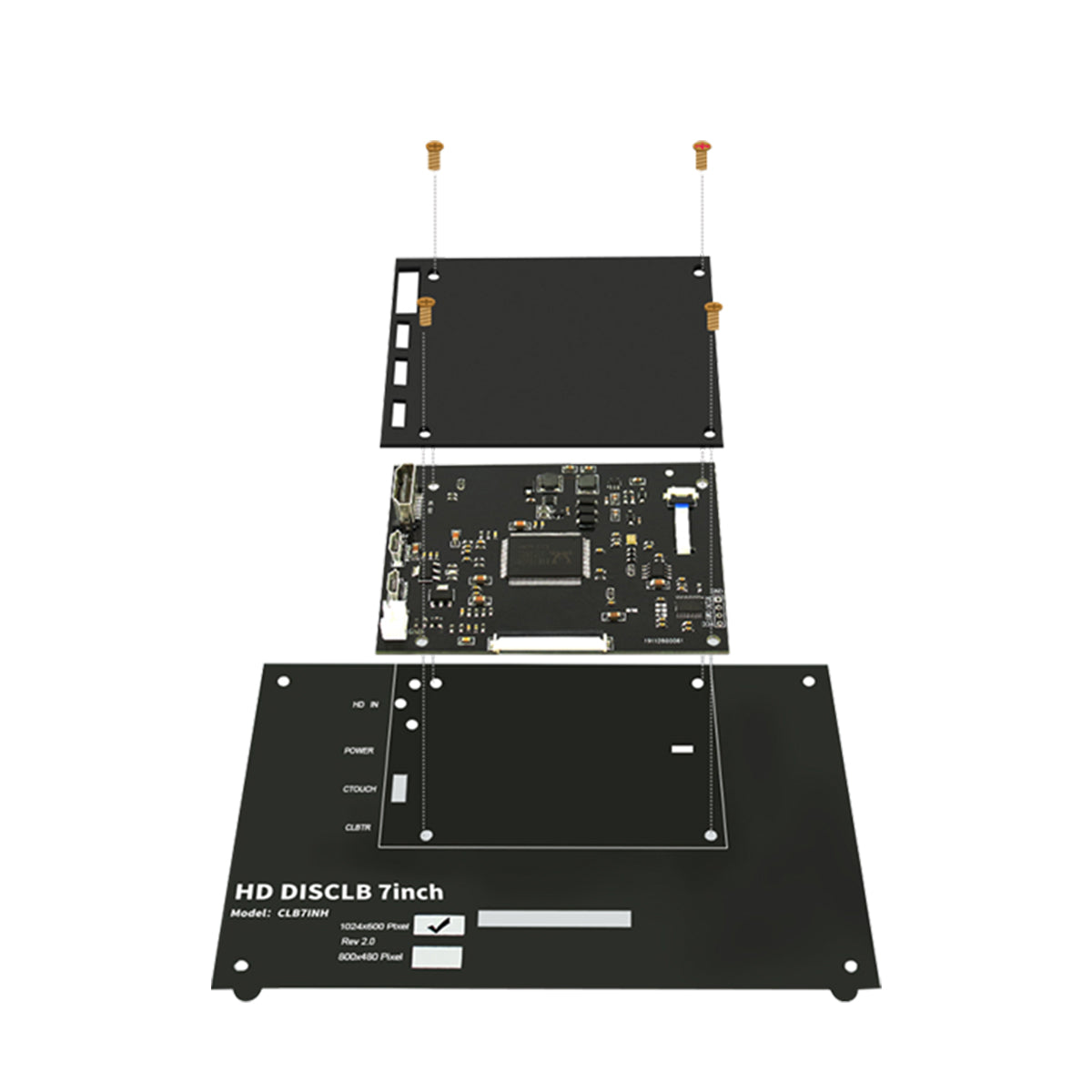 7-inch touch screen mounted on Hiwonder robot JetAuto ROS platform