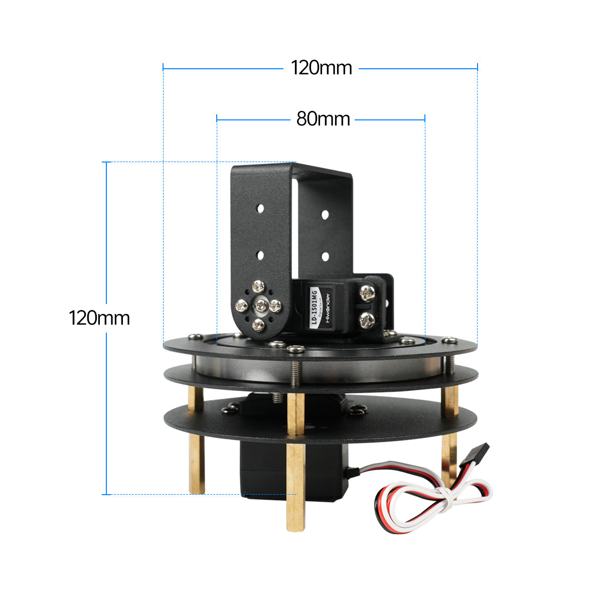 Hiwonder 2 DoF Pan Tilt Digital Servo Kit Full Metal Bracket for Building Robot Robotic Arms and More Robot DIY Kit (unassembled)