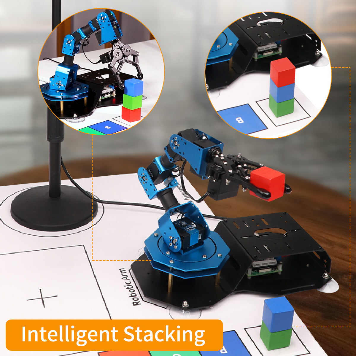 ArmPi Hiwonder Raspberry Pi 4B (4GB) AI Vision Robotic Arm/ Python Program