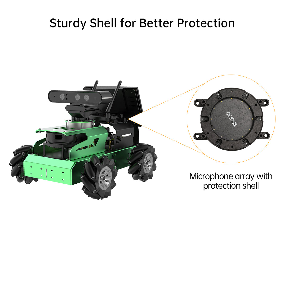 iFLYTEK Far-field 6-Microphone Circular Array Support Voice Localization and Recognition for ROS Robot