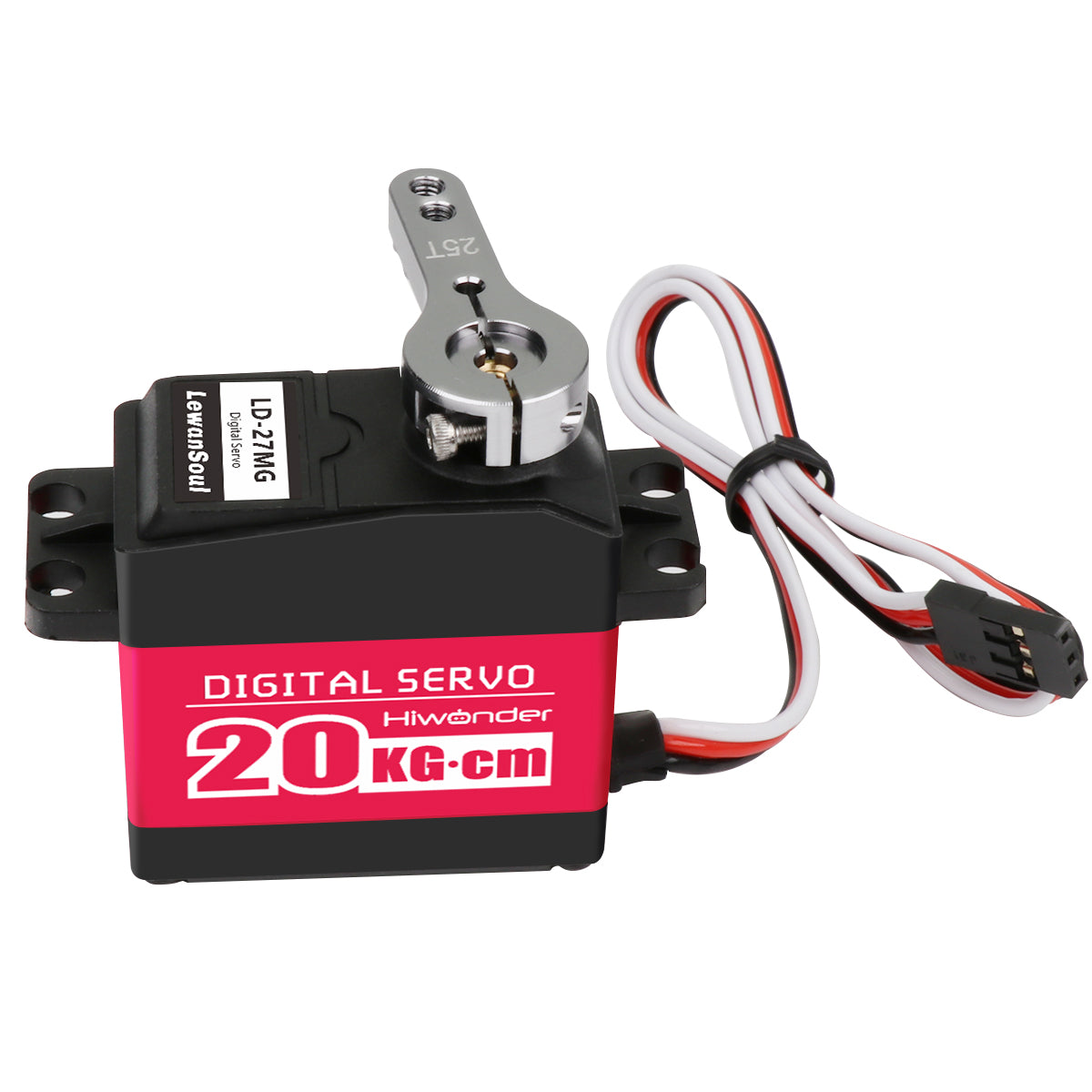 Hiwonder LD-27MG Full Metal Gear Digital Servo with 270 Control Angle, Aluminium Case for Robot RC Car