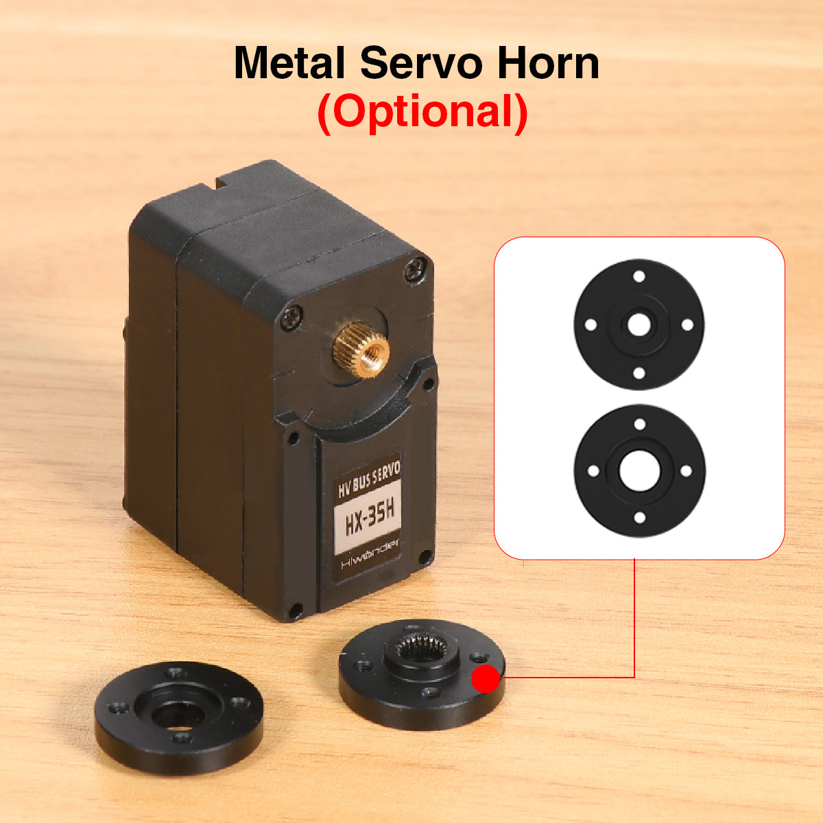 Hiwonder HX-35H Serial Bus High Voltage Servo with Double Shaft, 35KG Strong Torque and Data Feedback Function