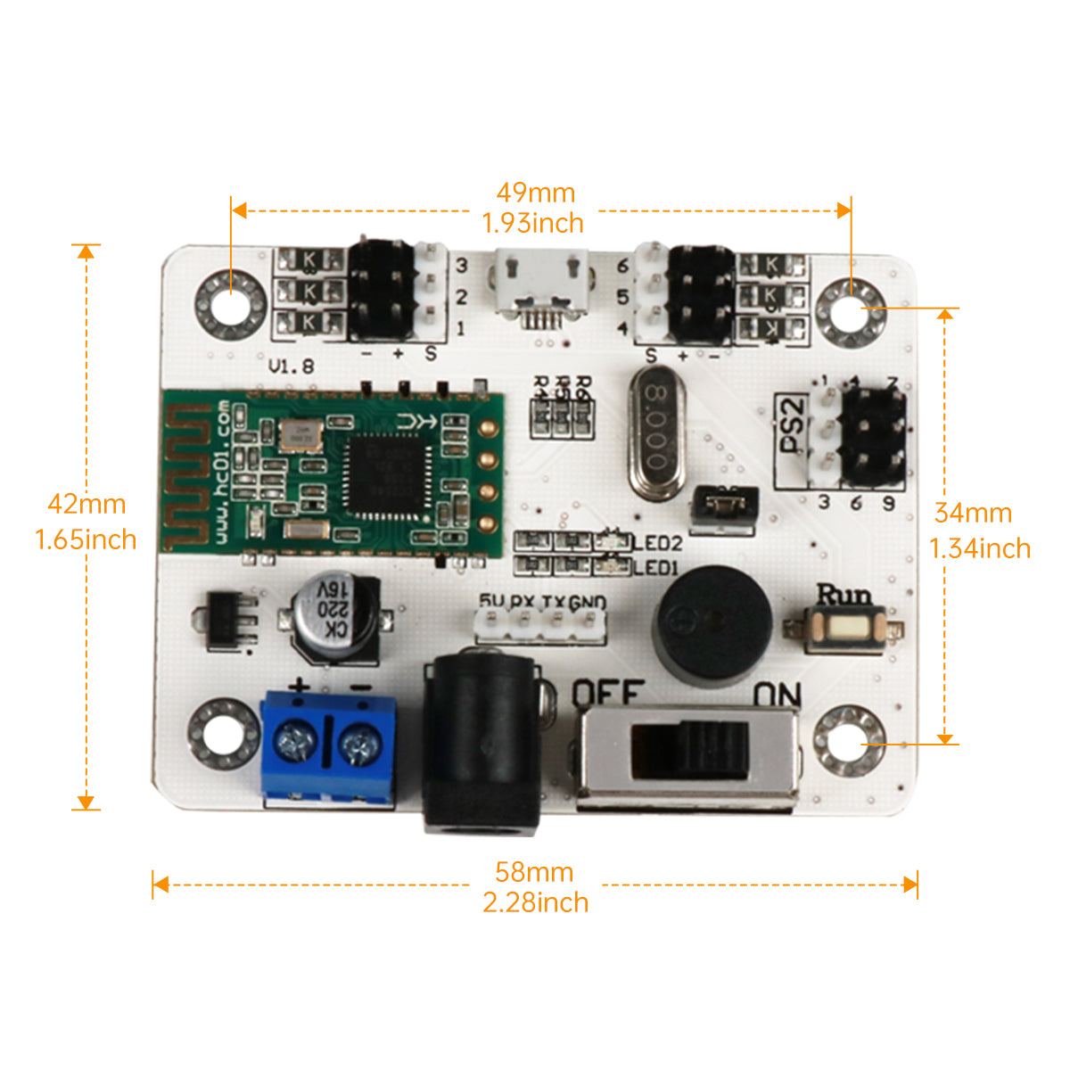 LSC-6: Hiwonder 6 CH Bluetooth 4.0 Servo Controller Module RC Robot Toy for Children