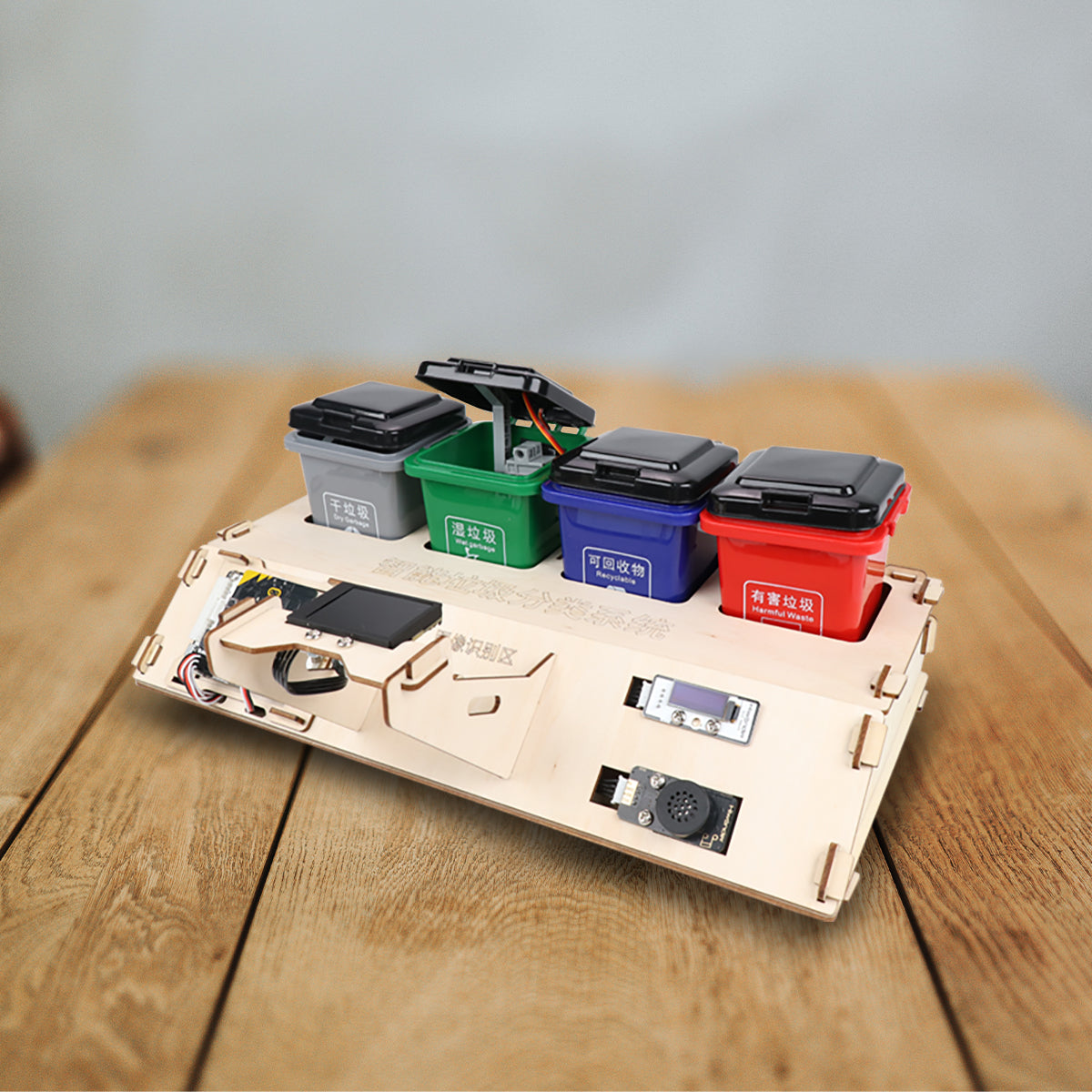 Waste Sorting Robot Kit: Hiwonder AI Vision Waste Classification Kit with Audio Broadcast Powered by micro:bit