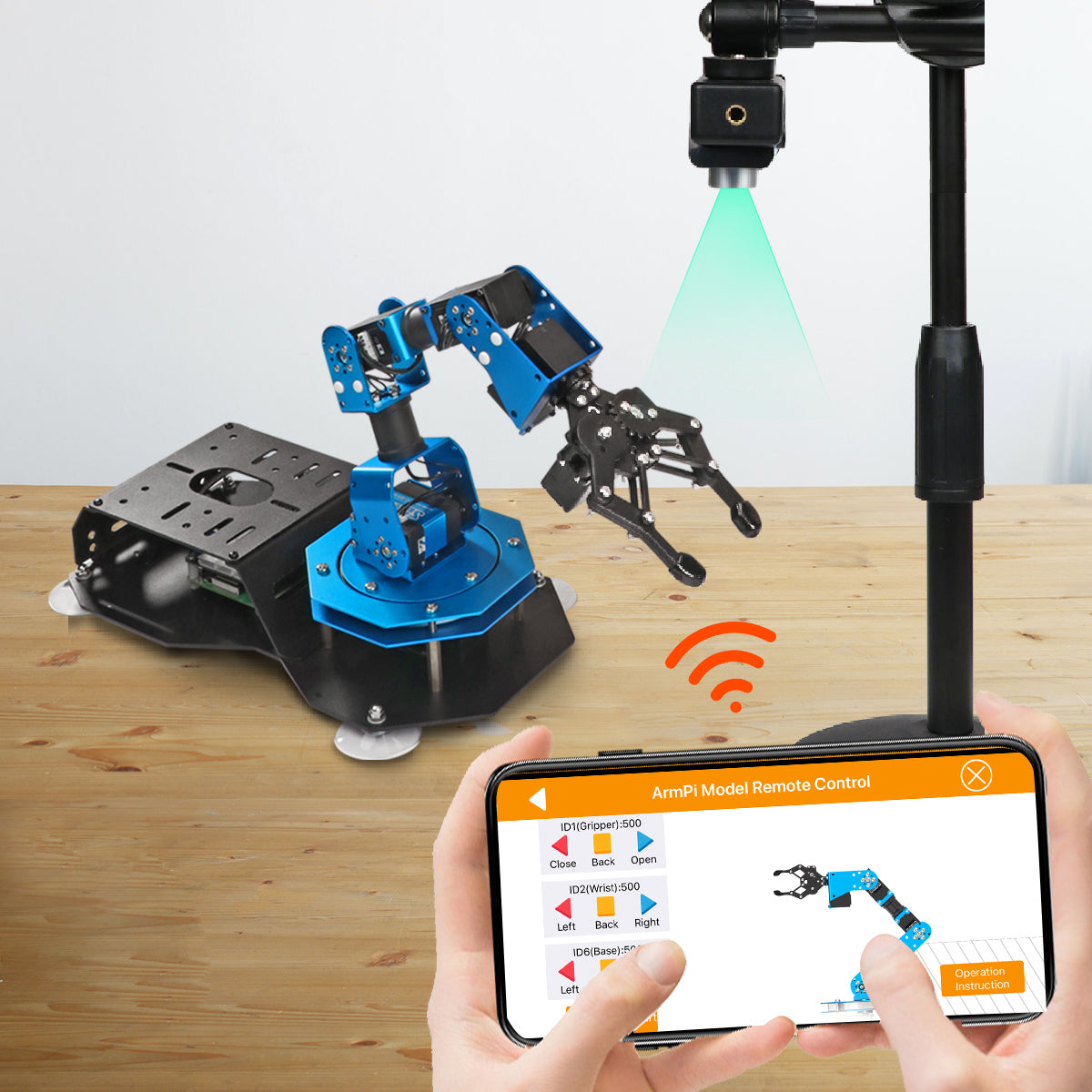 ArmPi Hiwonder Raspberry Pi 4B (4GB) AI Vision Robotic Arm with Python