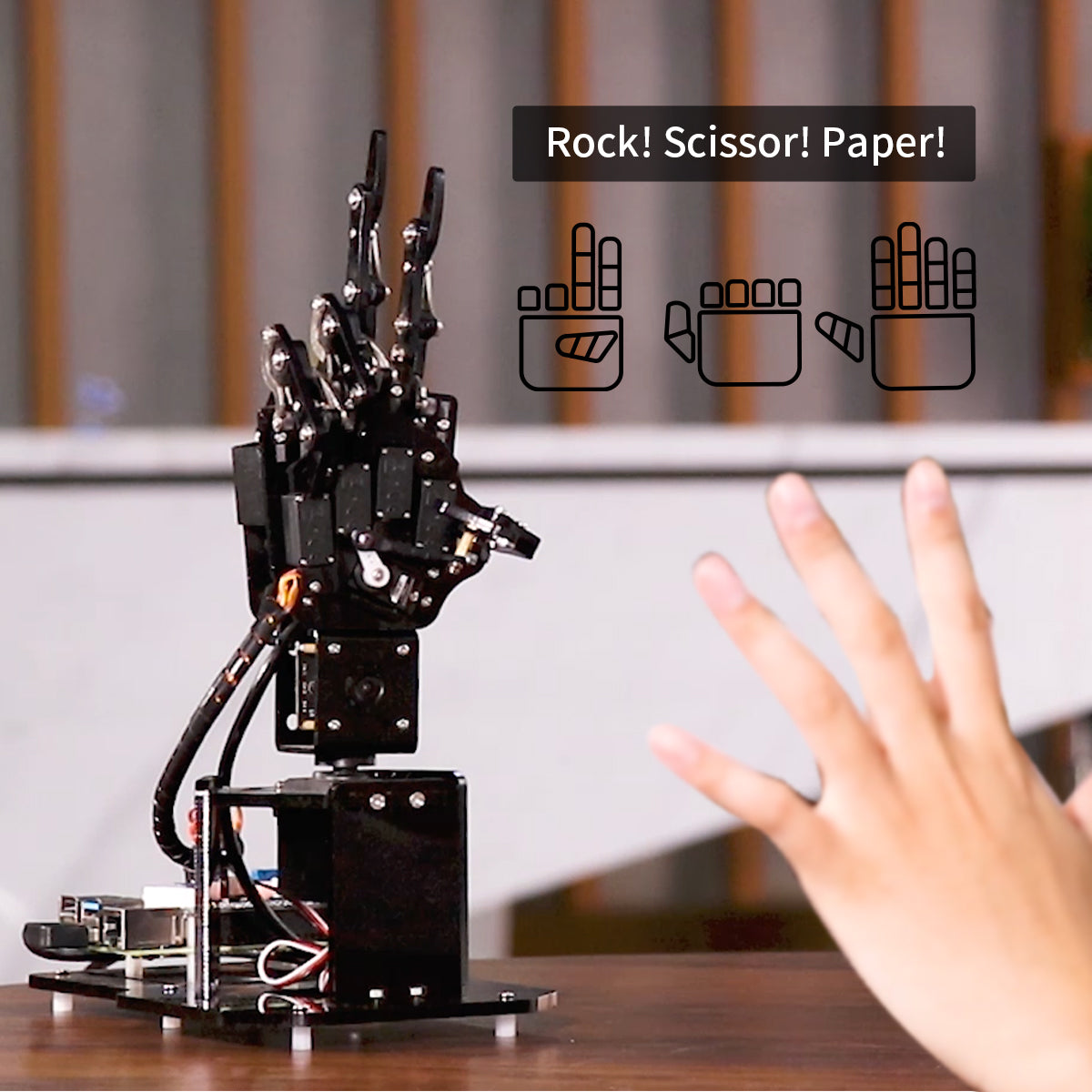 Hiwonder uHandPi Raspberry Pi Robotic Hand AI Vision Python Programming