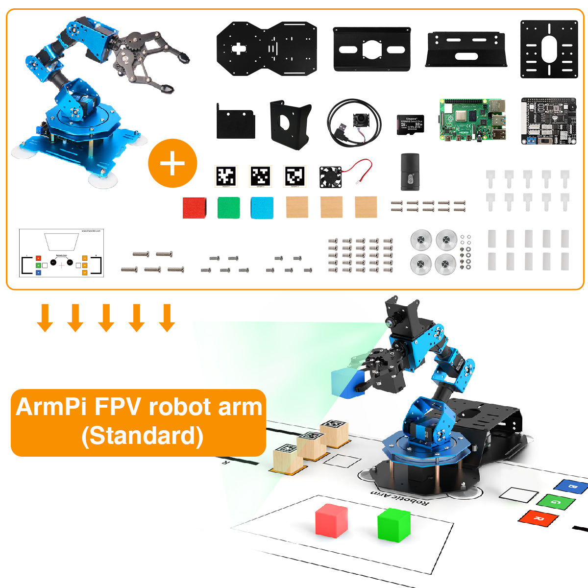 Raspberry Pi 4B Extension Kit for xArm Robotic Arm – Hiwonder