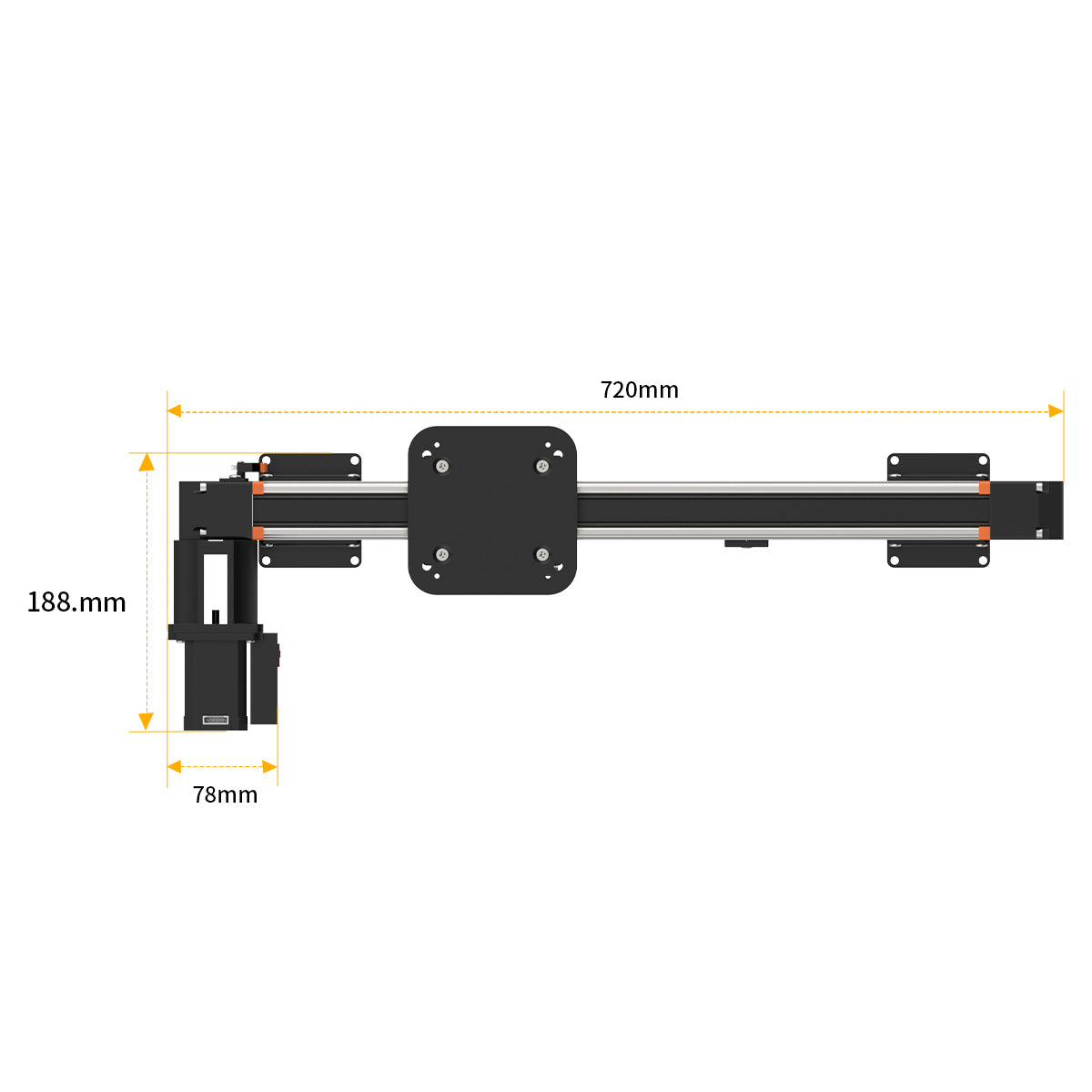 Hiwonder Sliding Rail for Robot Arm DIY and Robot Cooperation Slider