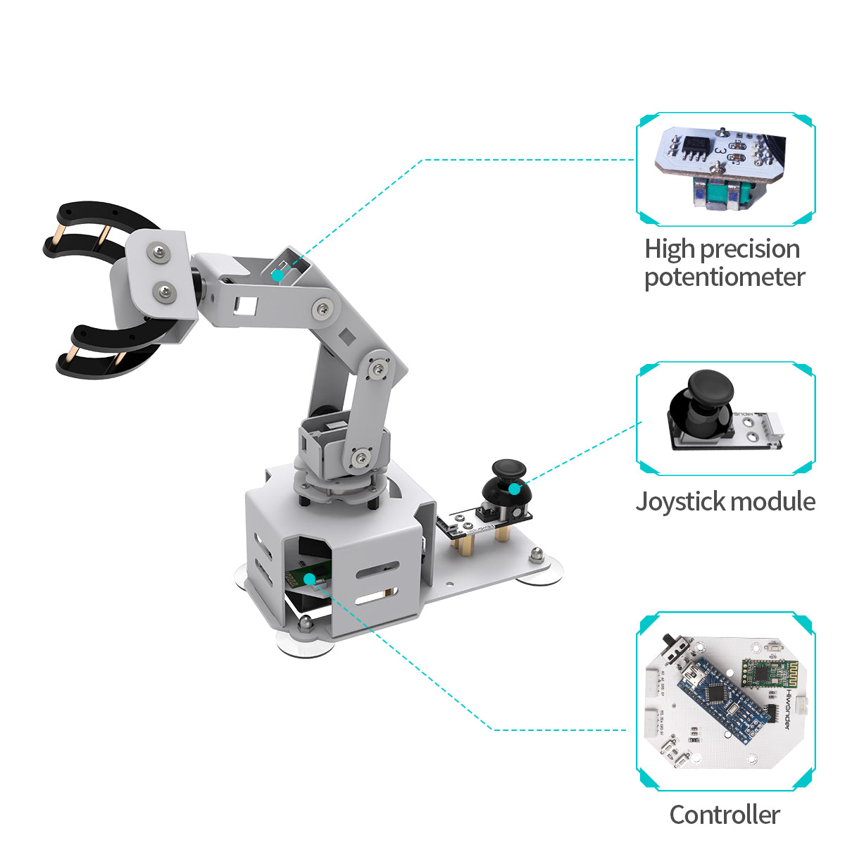 Hiwonder Synchronization Controller for Robot with Bluetooth Communication Arduino Programming Real-time Control