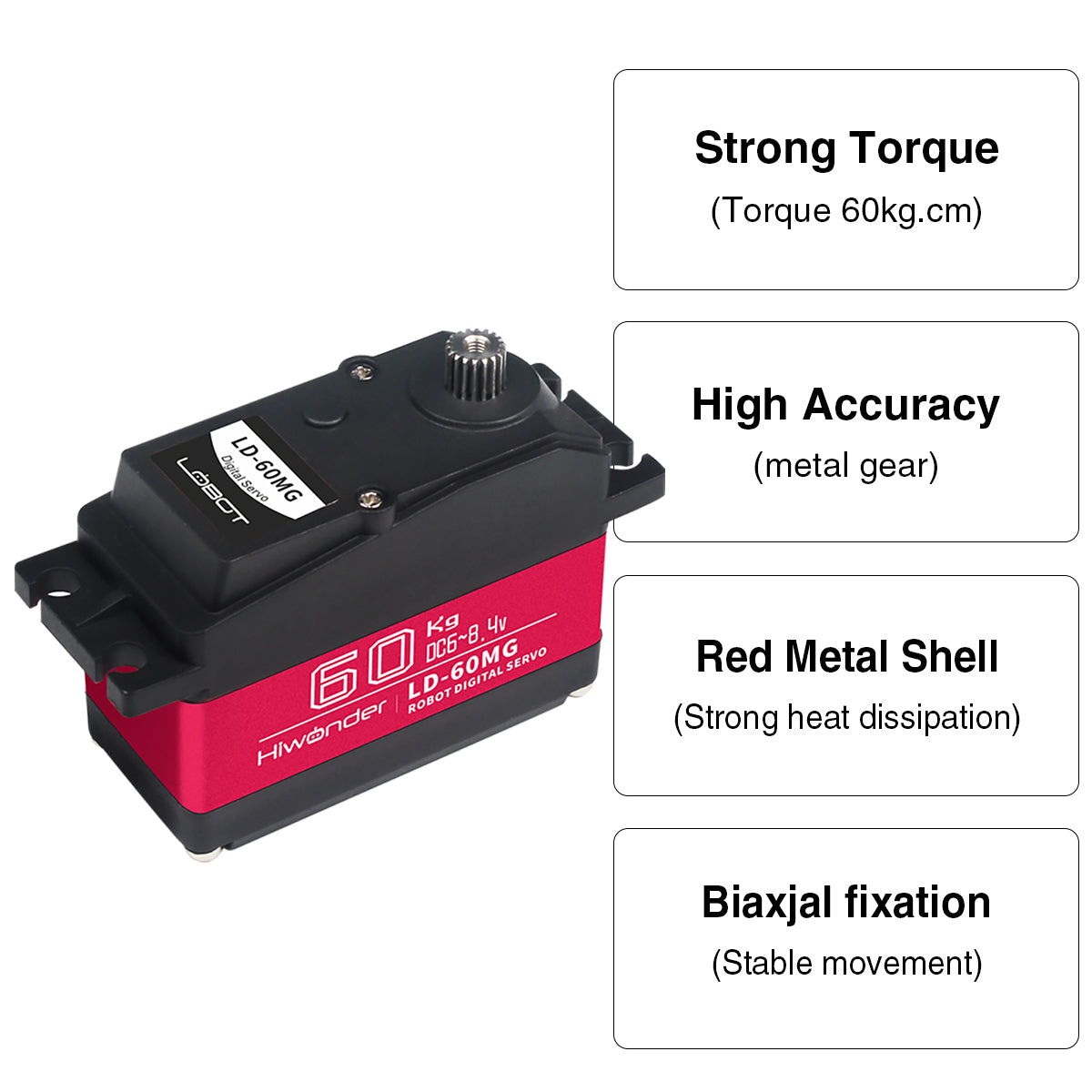 Hiwonder LD-60MG Digital Servo/60KG High Torque/RC Car/Single Shaft