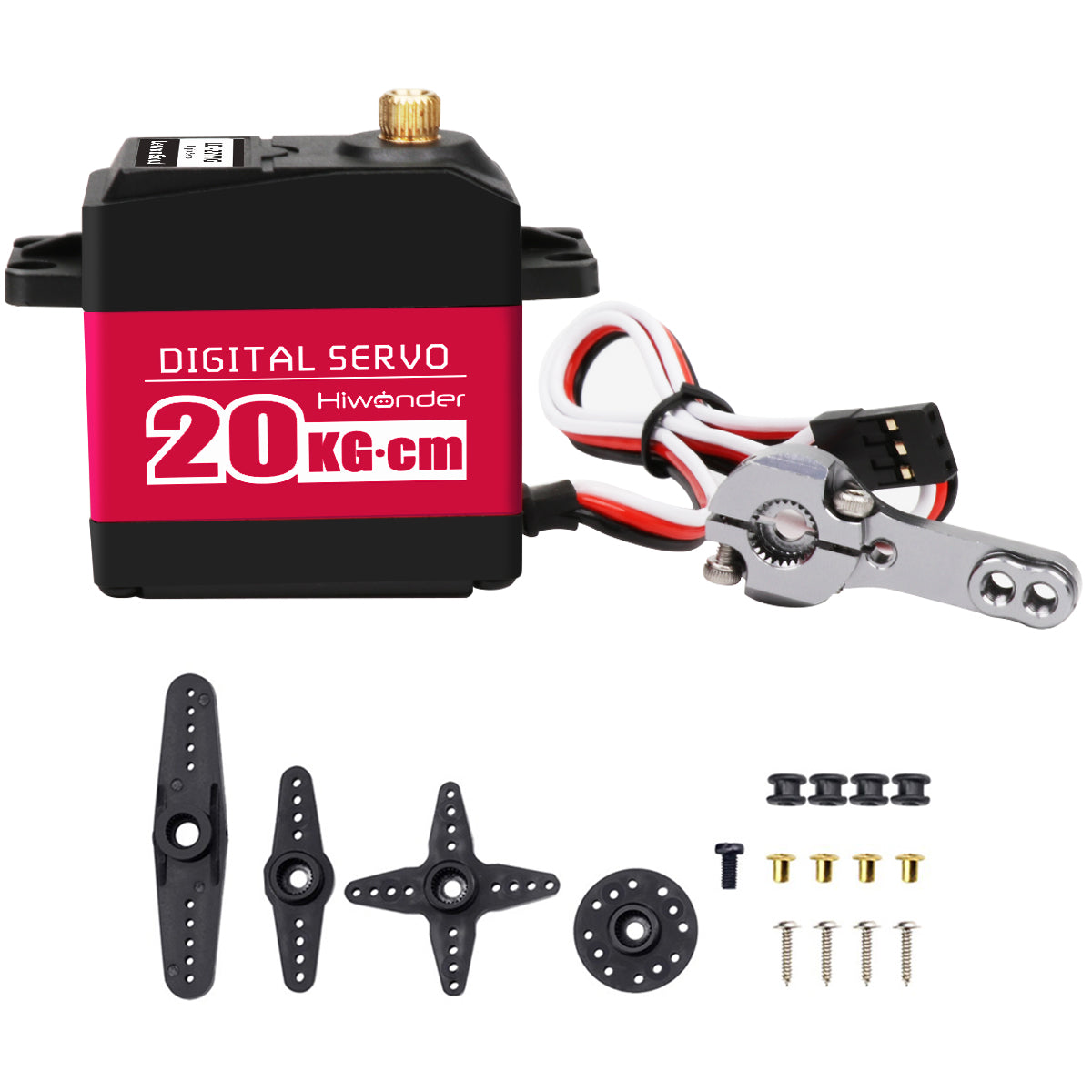 Hiwonder LD-27MG Full Metal Gear Digital Servo with 270 Control Angle, Aluminium Case for Robot RC Car