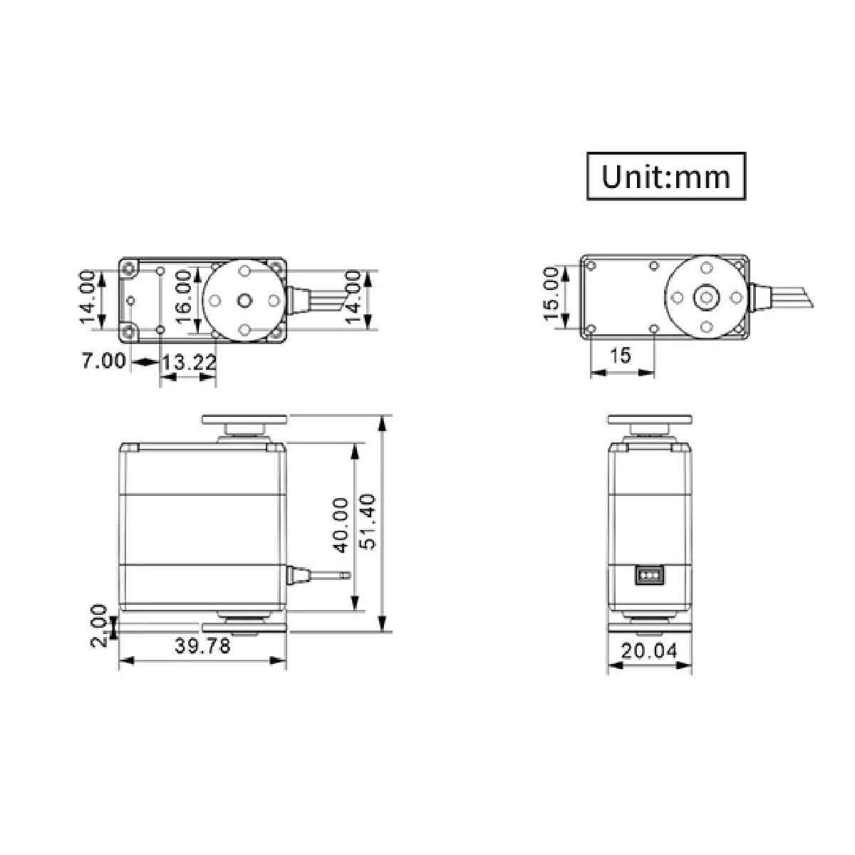 Hiwonder LDX-218 Full Metal Gear Digital Servo with Dual Ball Bearing for Robot (Control Angle 180)