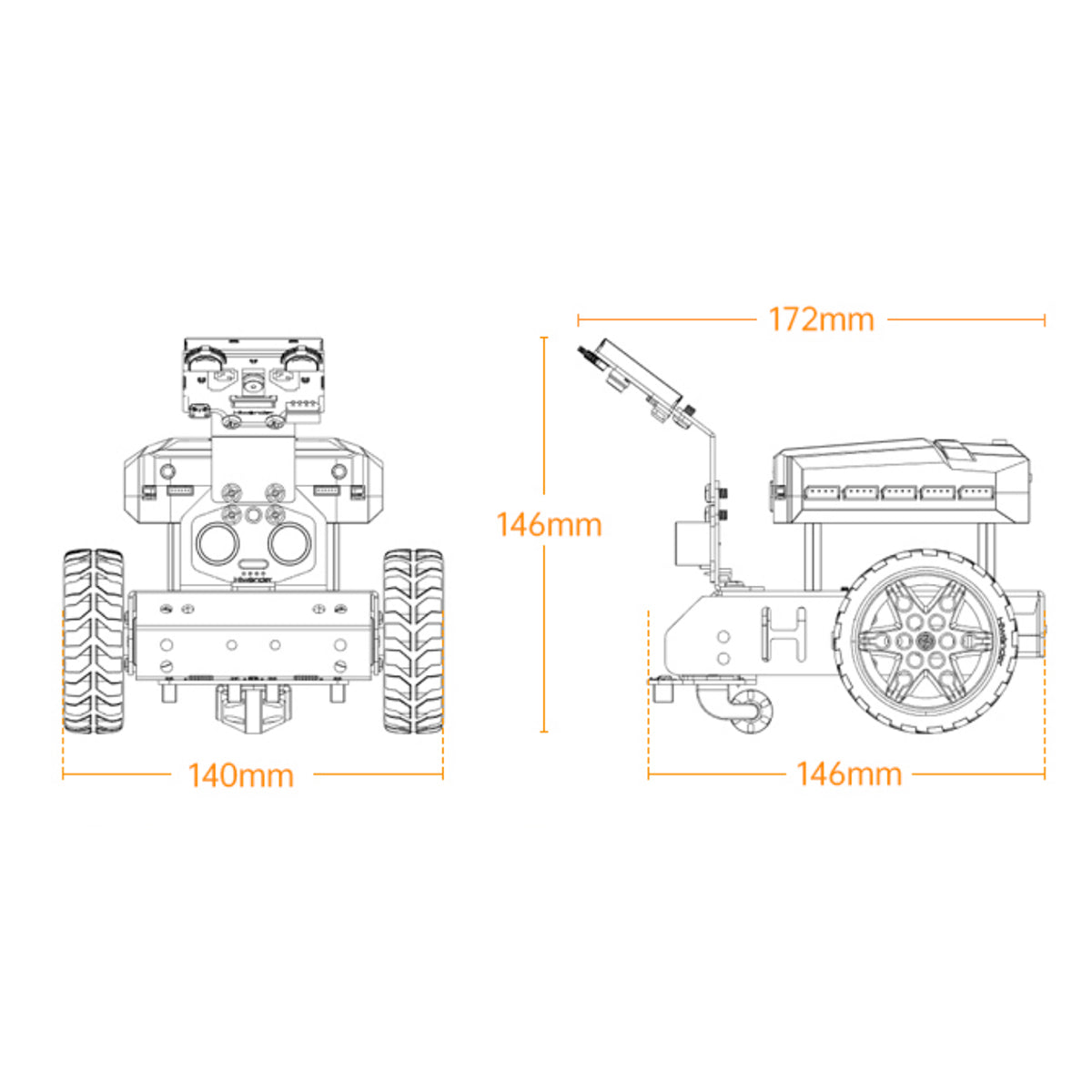 Hiwonder AiNova Pro 16-in-1 Programmable Building Robotic Kit Toys Support Scratch & Python for Kids Ages 12+