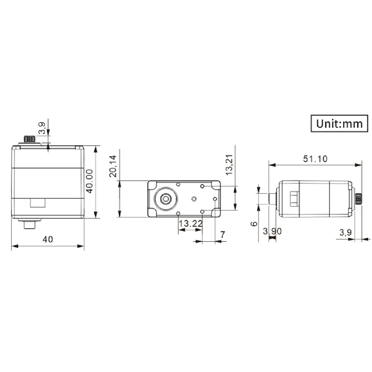 Hiwonder LX-824 Intelligent Three-Connectors Serial Bus Servo with Powerful Feedback Functions