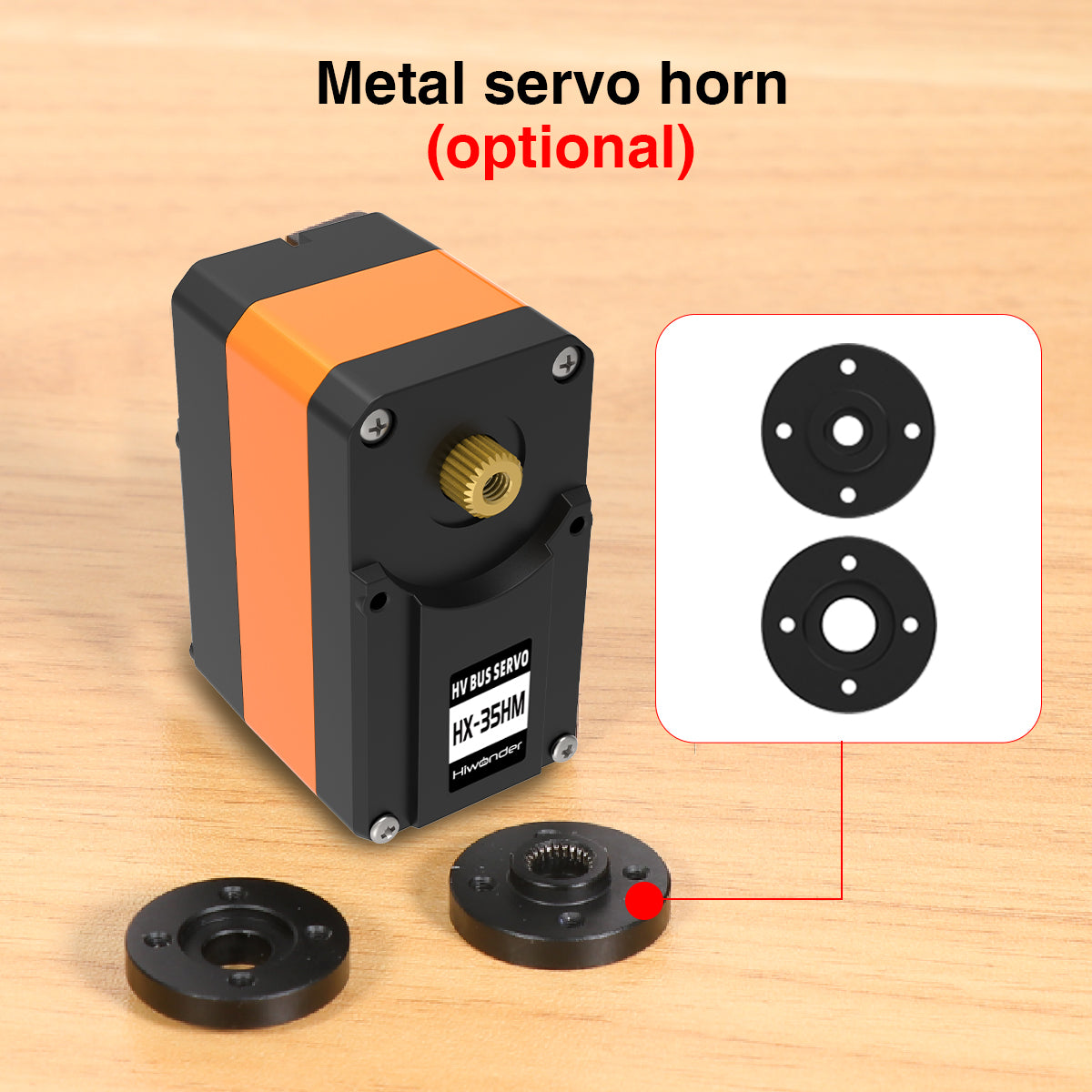 Hiwonder HX-35HM Serial Bus Servo with 360 Degrees Magnetic Encoder Double Shaft, 35KG Strong Torque and Data Feedback Function