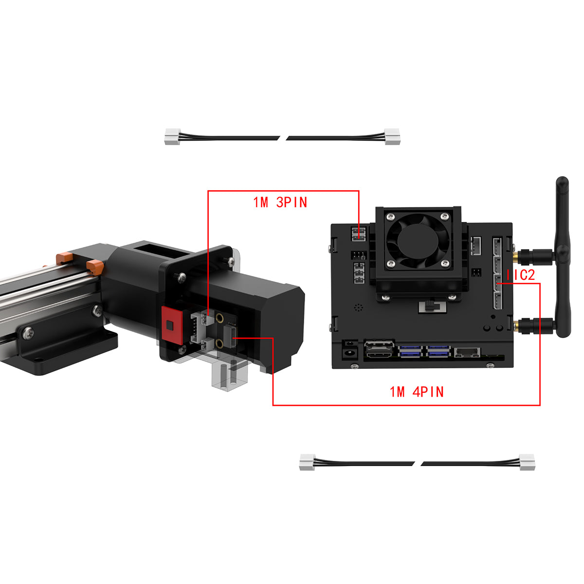 Hiwonder Sliding Rail for Robot Arm DIY and Robot Cooperation Slider